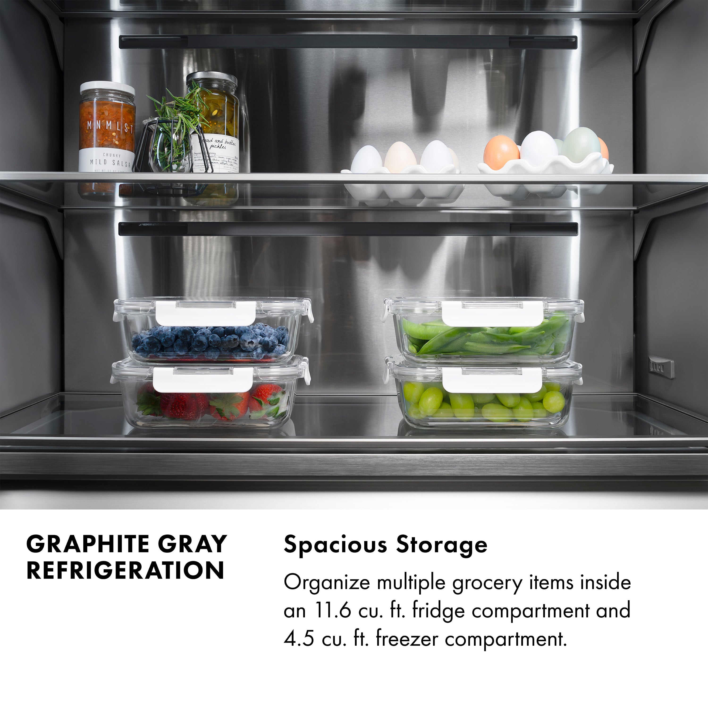 ZLINE 36 in. 19.6 cu. ft. French Door Built-In Bottom Freezer Refrigerator with Water Dispenser and Ice Maker in White Matte with Graphite Gray Interior (GRBIV-WM-36)