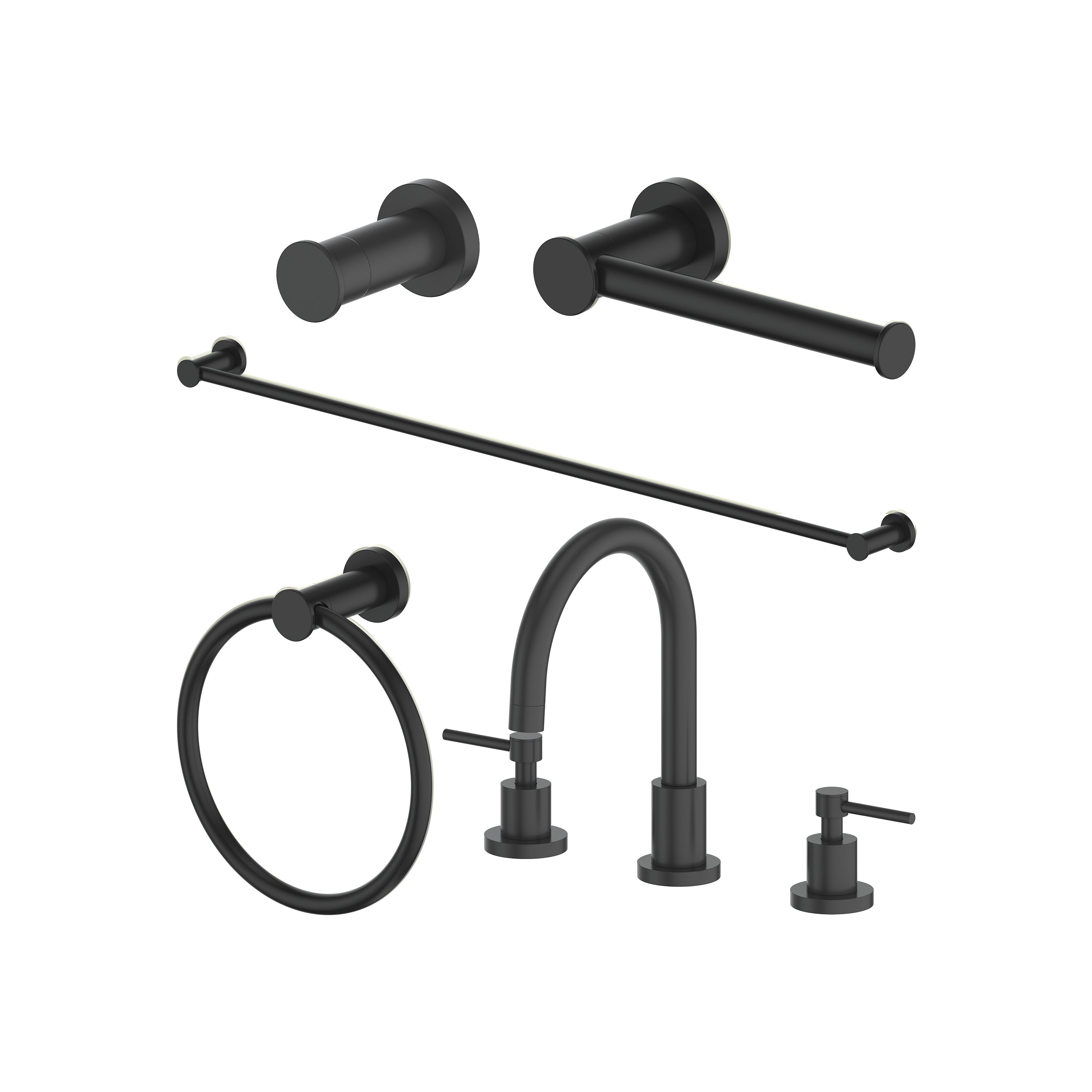 Z-line Bathroom Hardware Sets model 5BP-BLSACCF-CB