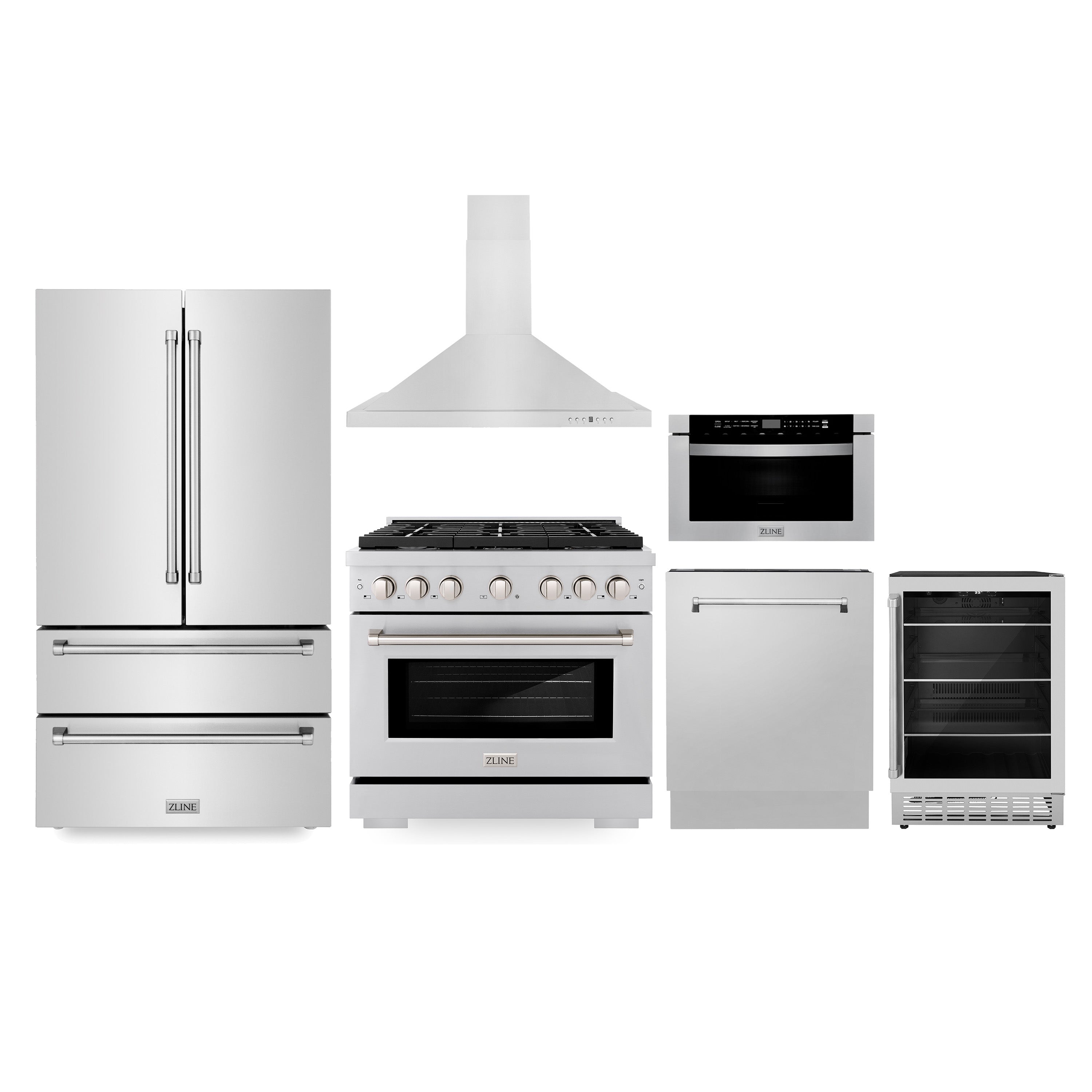 Z-line Kitchen Packages model 6KPR-SGRRH36-MWDWV-RBV