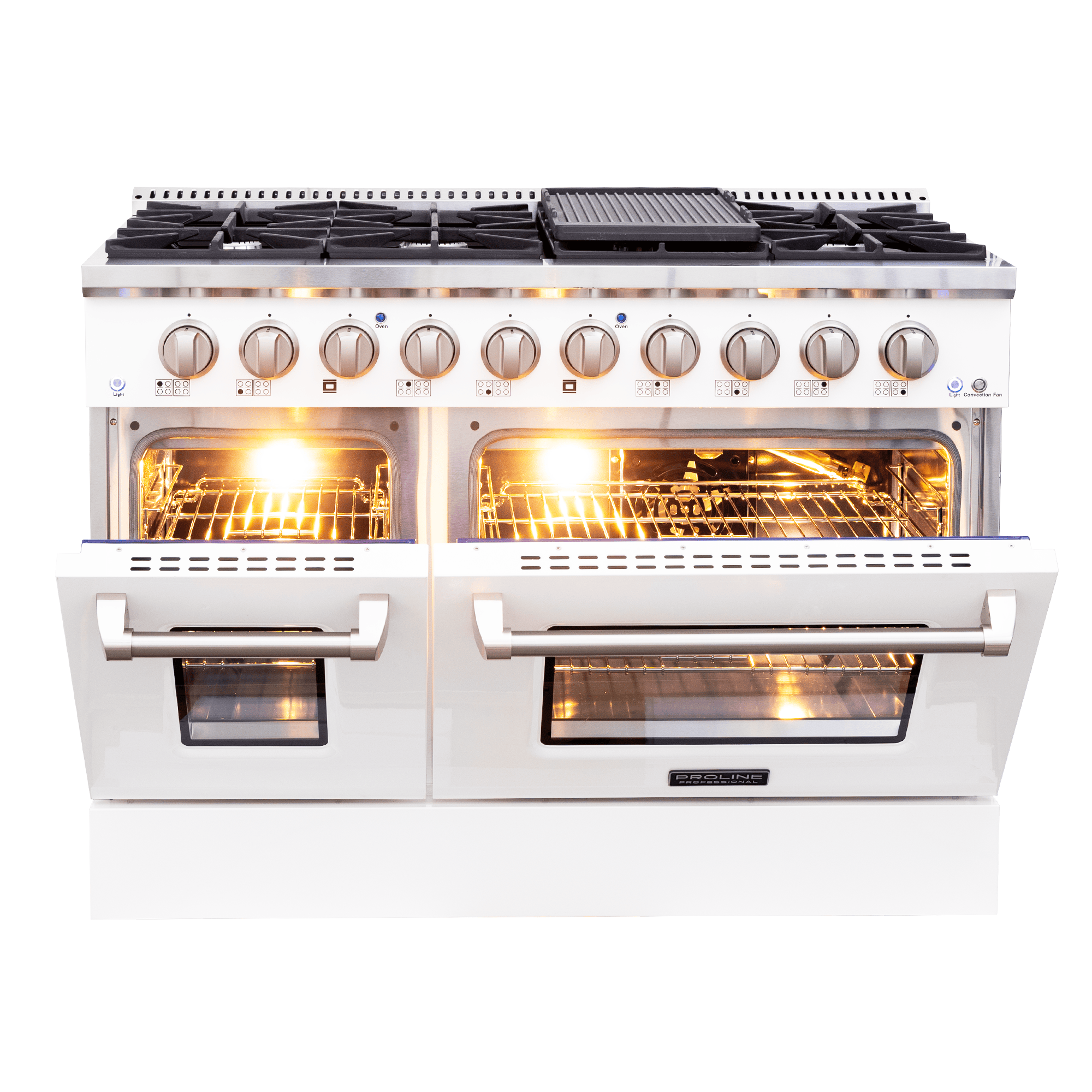 Proline PLSR 48" Gas Range - Glossy White - View 3