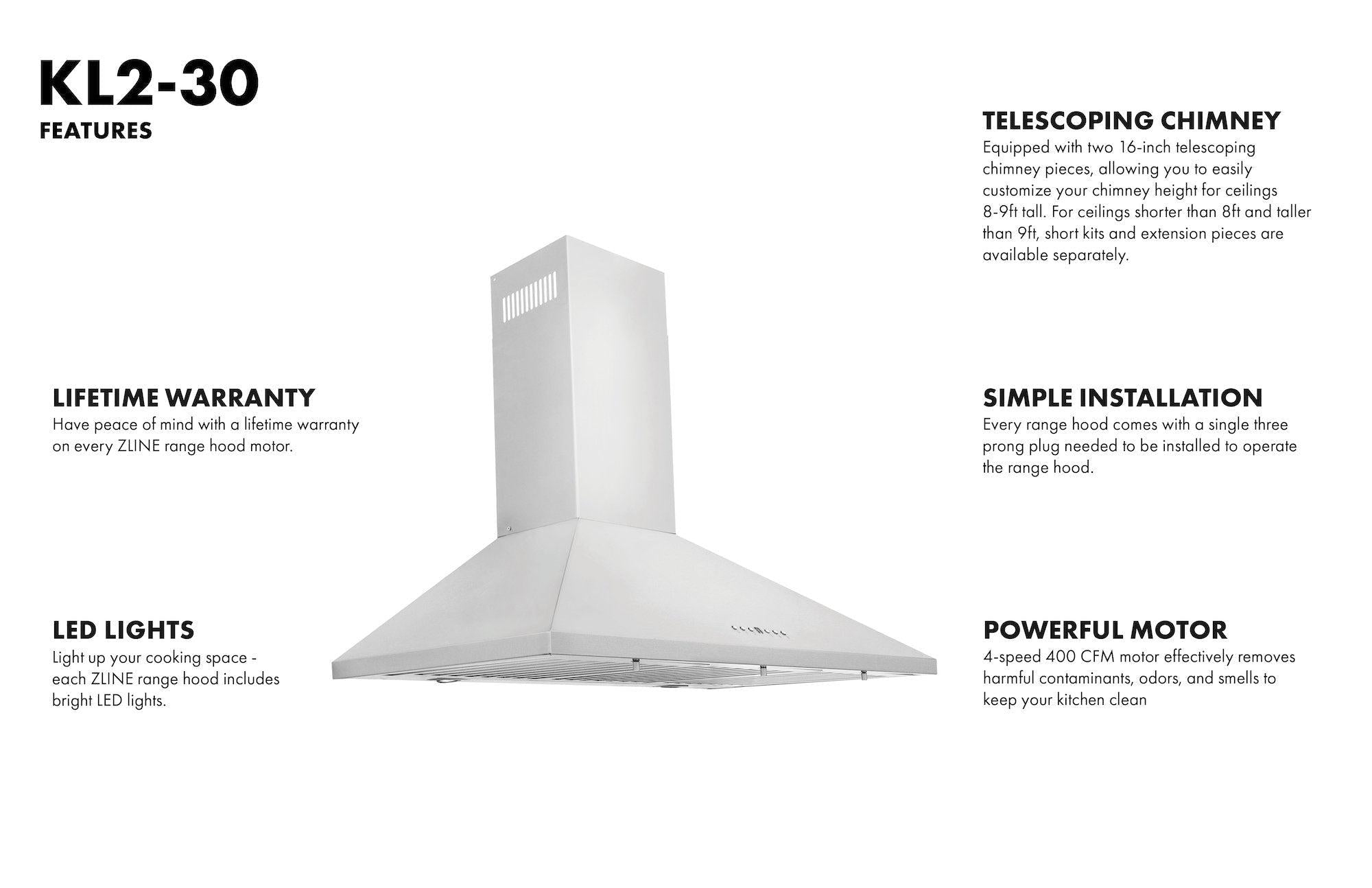 Z-line Range Hoods model KF1CRN-BT-30