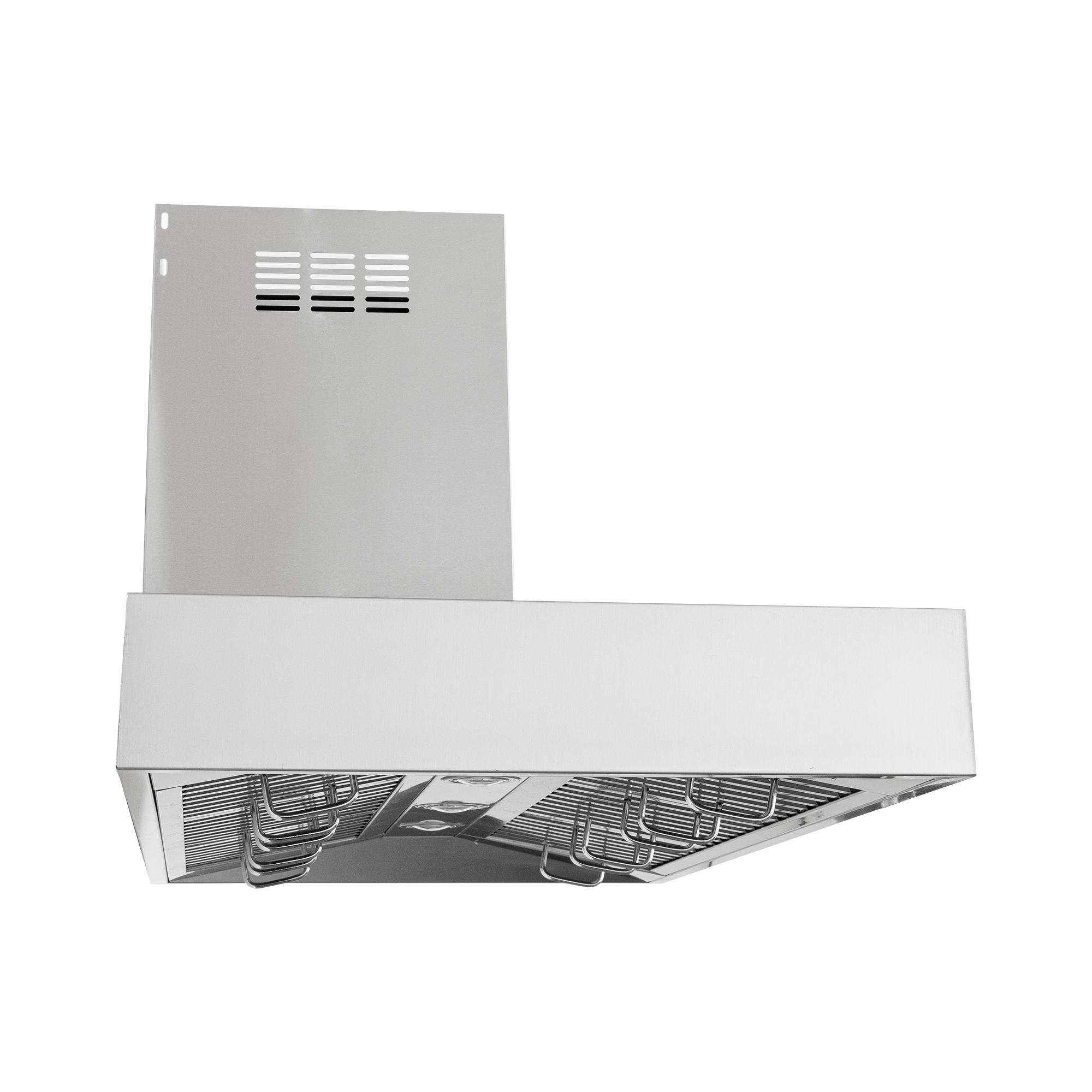 PLFW 755 stainless steel wall range hood, dual motors, 1100 CFM, outdoor finish. ProlineRangeHoods.com.