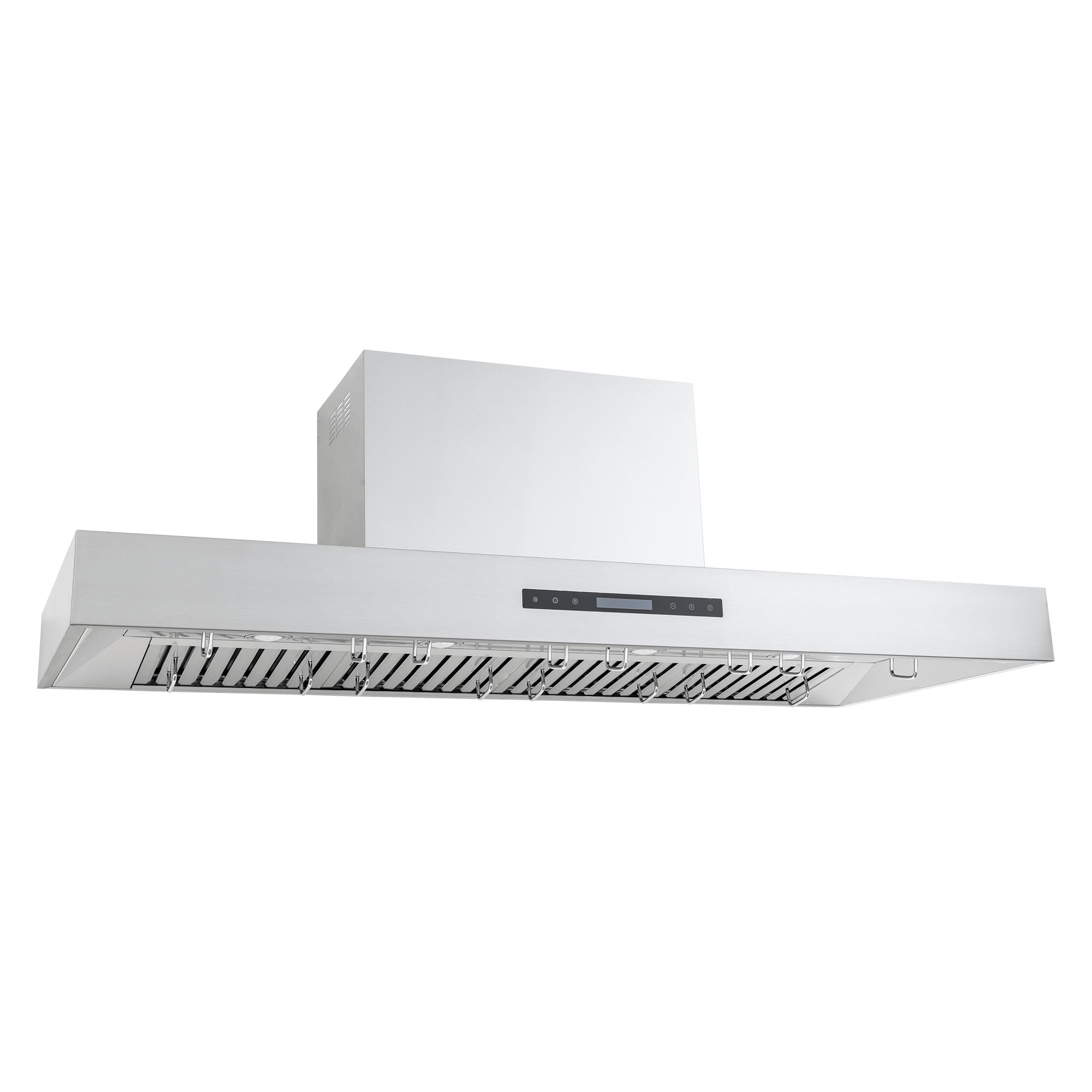 Proline PLFW 755 stainless steel wall range hood, 1100 CFM, dual motors, vent slats. ProlineRangeHoods.com.