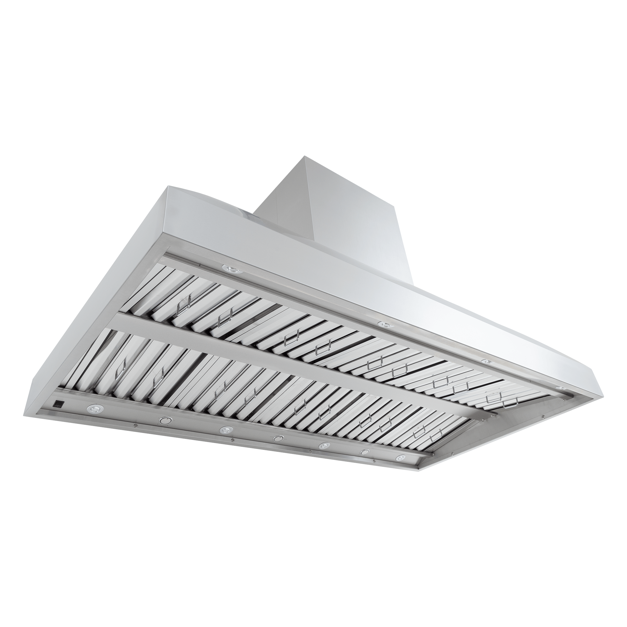 The Proline PLGI BBQ Pro island range hood, 2000 CFM, 304 stainless steel—ideal for outdoor kitchens. ProlineRangeHoods.com.