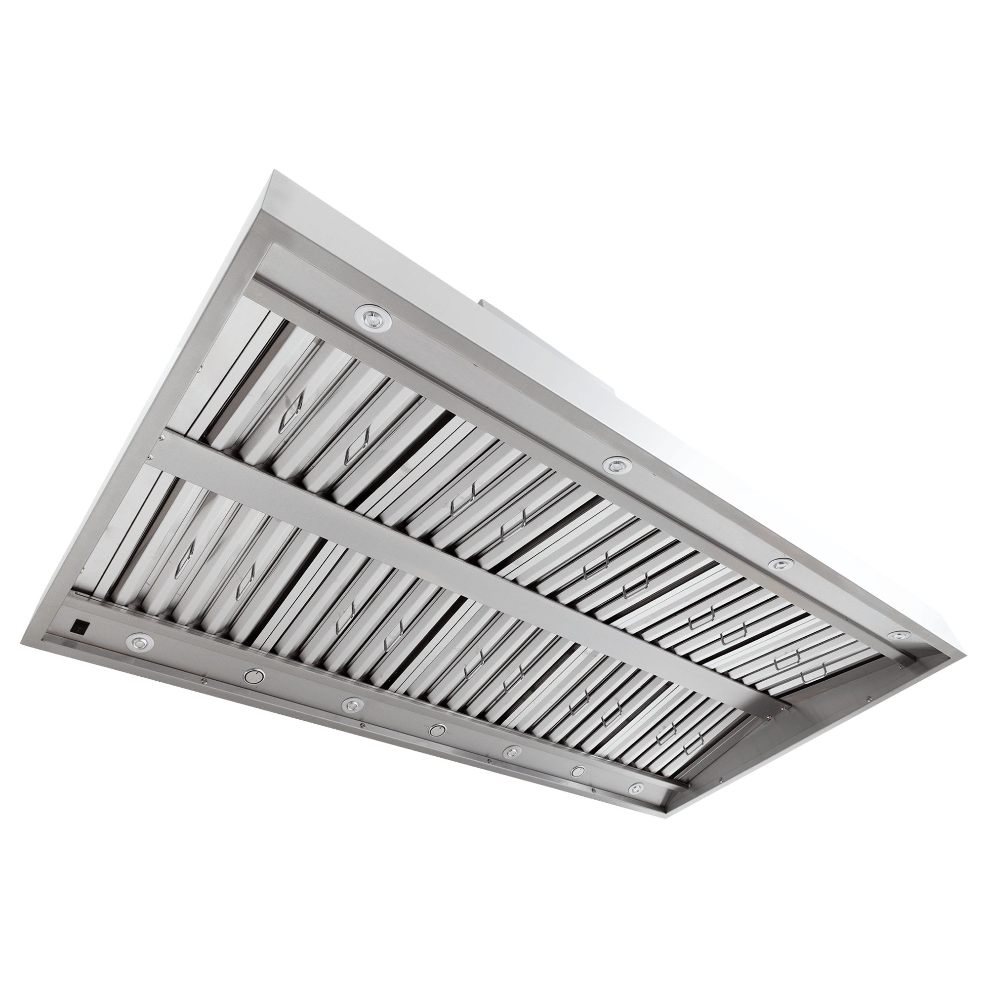 ProlineRangeHoods.com PLGI BBQ Pro ducted island range hood: 2000 CFM, 304 stainless steel for kitchen or BBQ ventilation.
