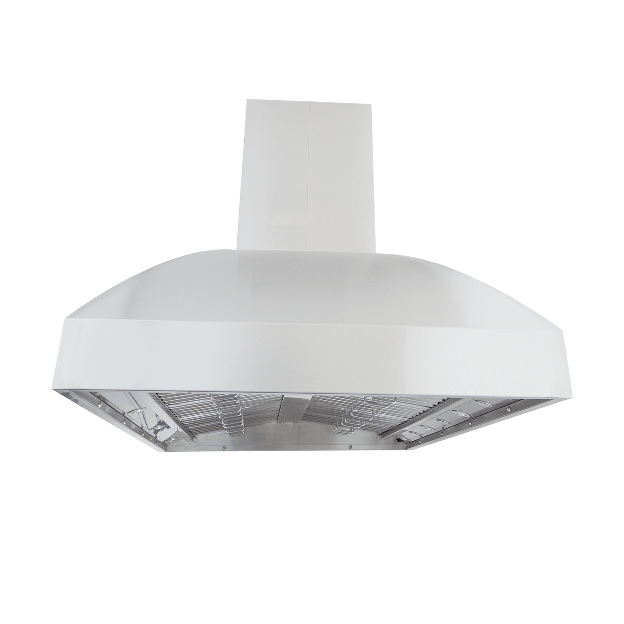 ProlineRangeHoods.com PLGI BBQ Pro Island Hood: 304 stainless, curved design, 2000 CFM—great for outdoor kitchens.