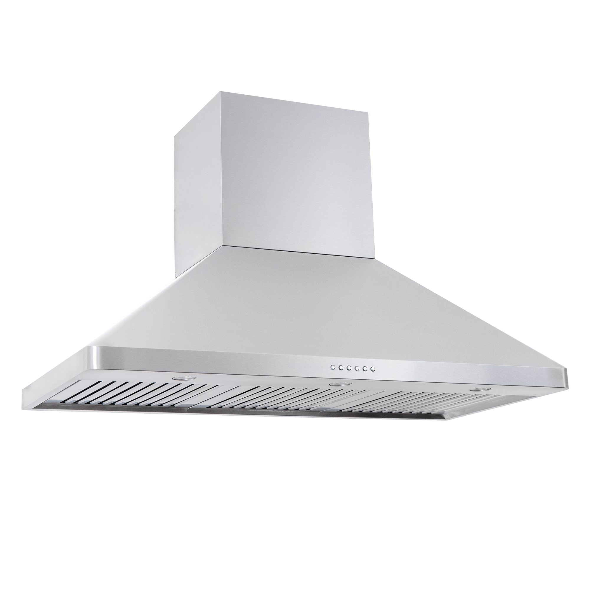 The Proline PLJW 129 stainless wall range hood offers controls, vent slats, 900/1200 CFM; ProlineRangeHoods.com.