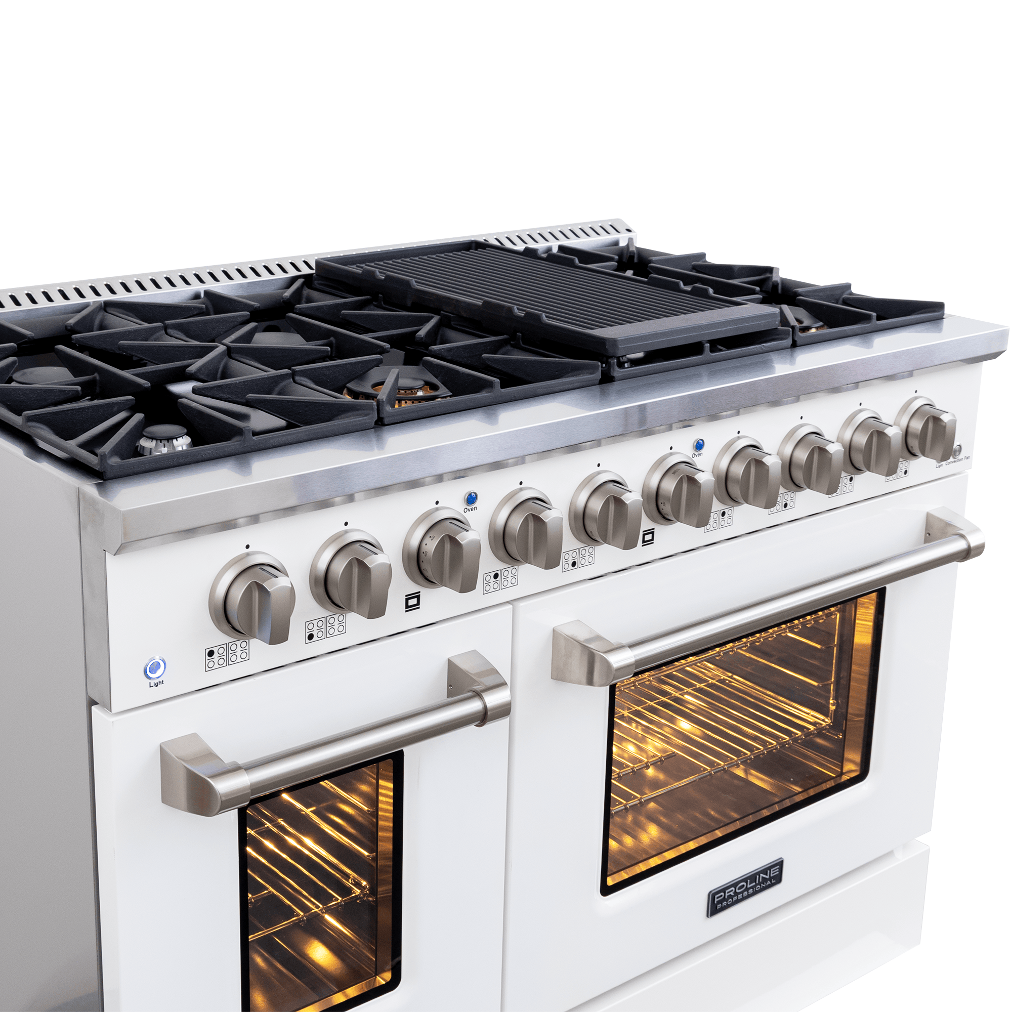 Proline PLSR 48" Gas Range - Glossy White - View 6