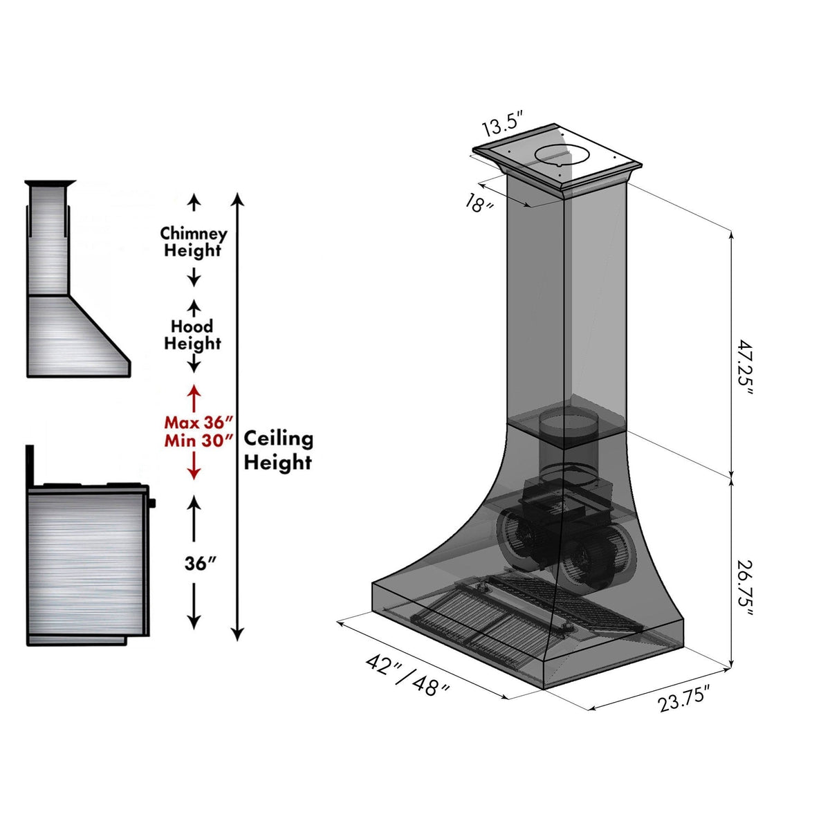 Z-line Range Hoods model 721i-34