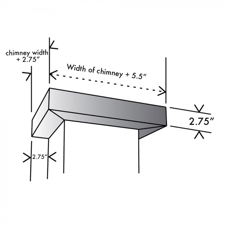 ZLINE Vented Crown Molding Profile 6 for Wall Mount Range Hood in Stainless Steel (CM6V-KB-S304)