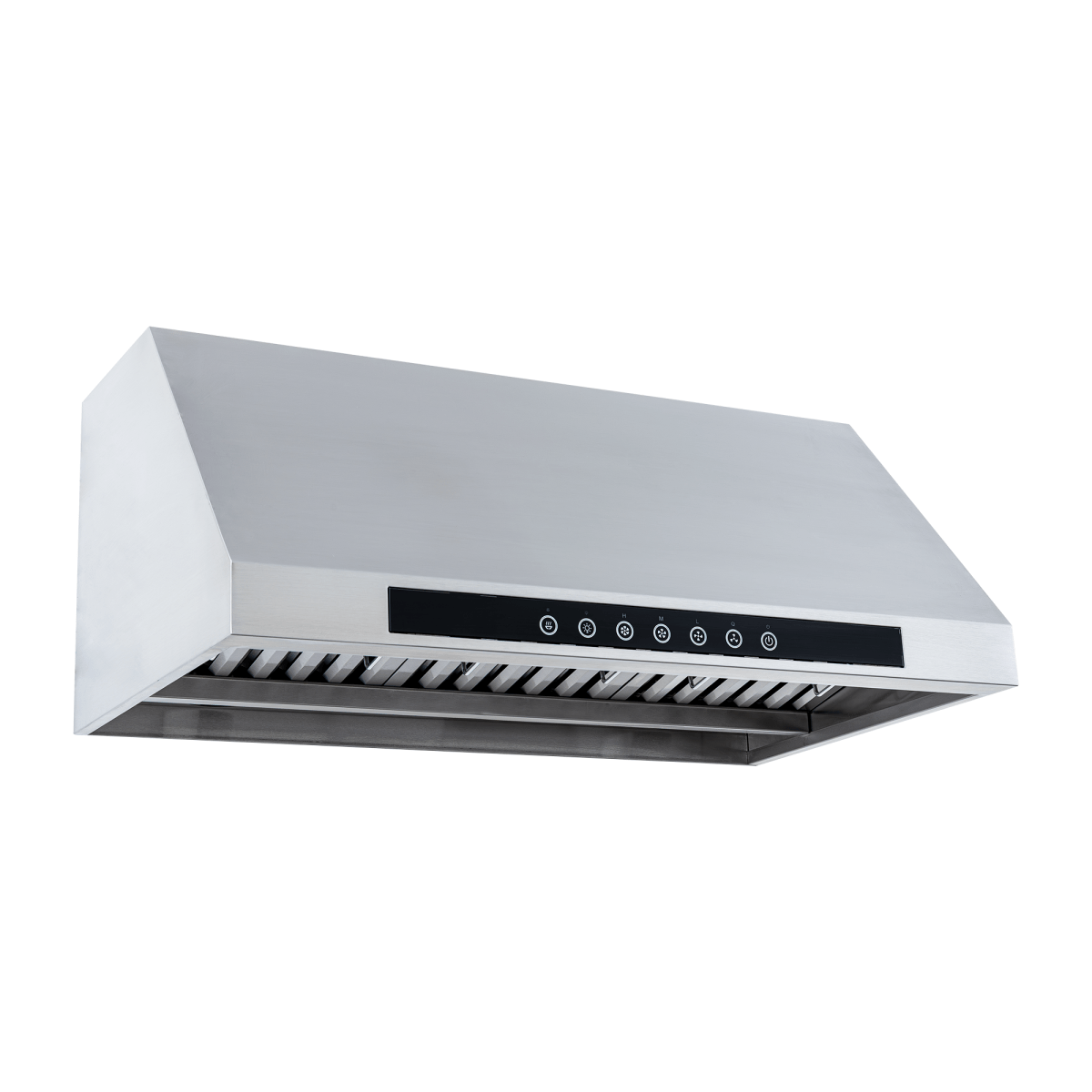 PLJW 102 under cabinet range hood with stainless steel, 1000 CFM, buttons, ductless option. ProlineRangeHoods.com.