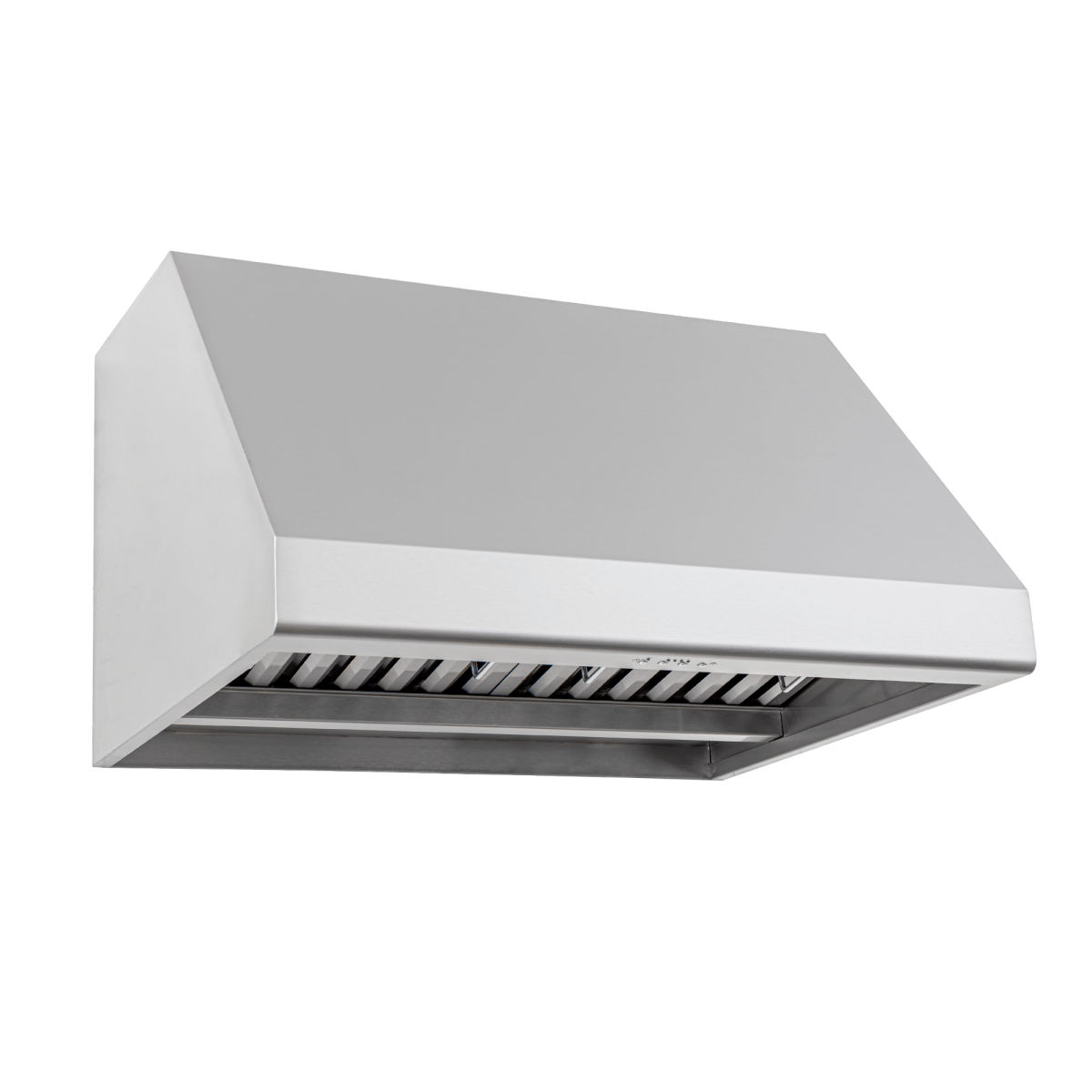 Proline PLJW 108 stainless under-cabinet range hood, 1000/2000 CFM, ductless option, baffle filters. ProlineRangeHoods.com.
