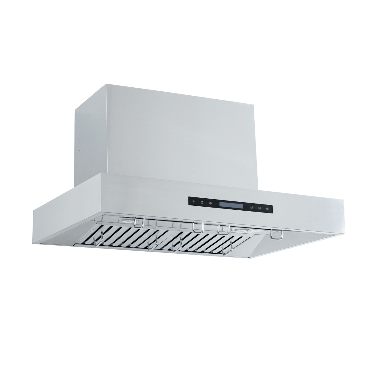 Proline PLFW 755 ducted wall-mounted range hood, 1100 CFM, dual motor, stainless steel. ProlineRangeHoods.com.