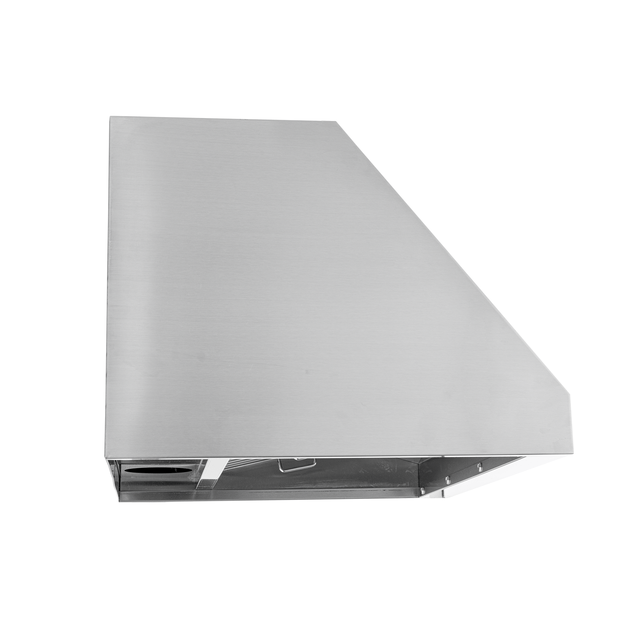Proline PLJW 102 under-cabinet range hood, stainless steel, modern, 1000 CFM, on white. ProlineRangeHoods.com.