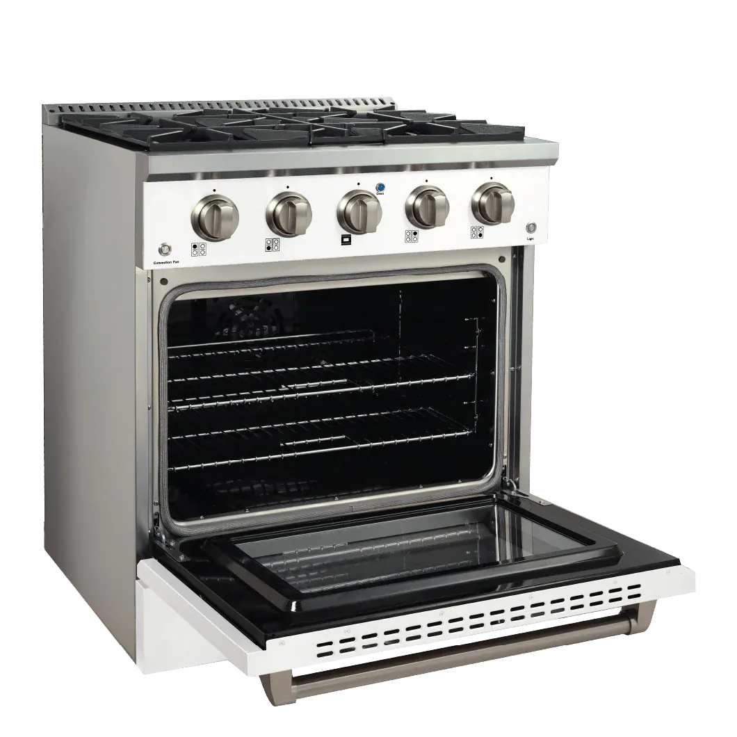 Proline PLSR 30" Gas Range - Glossy White - View 4
