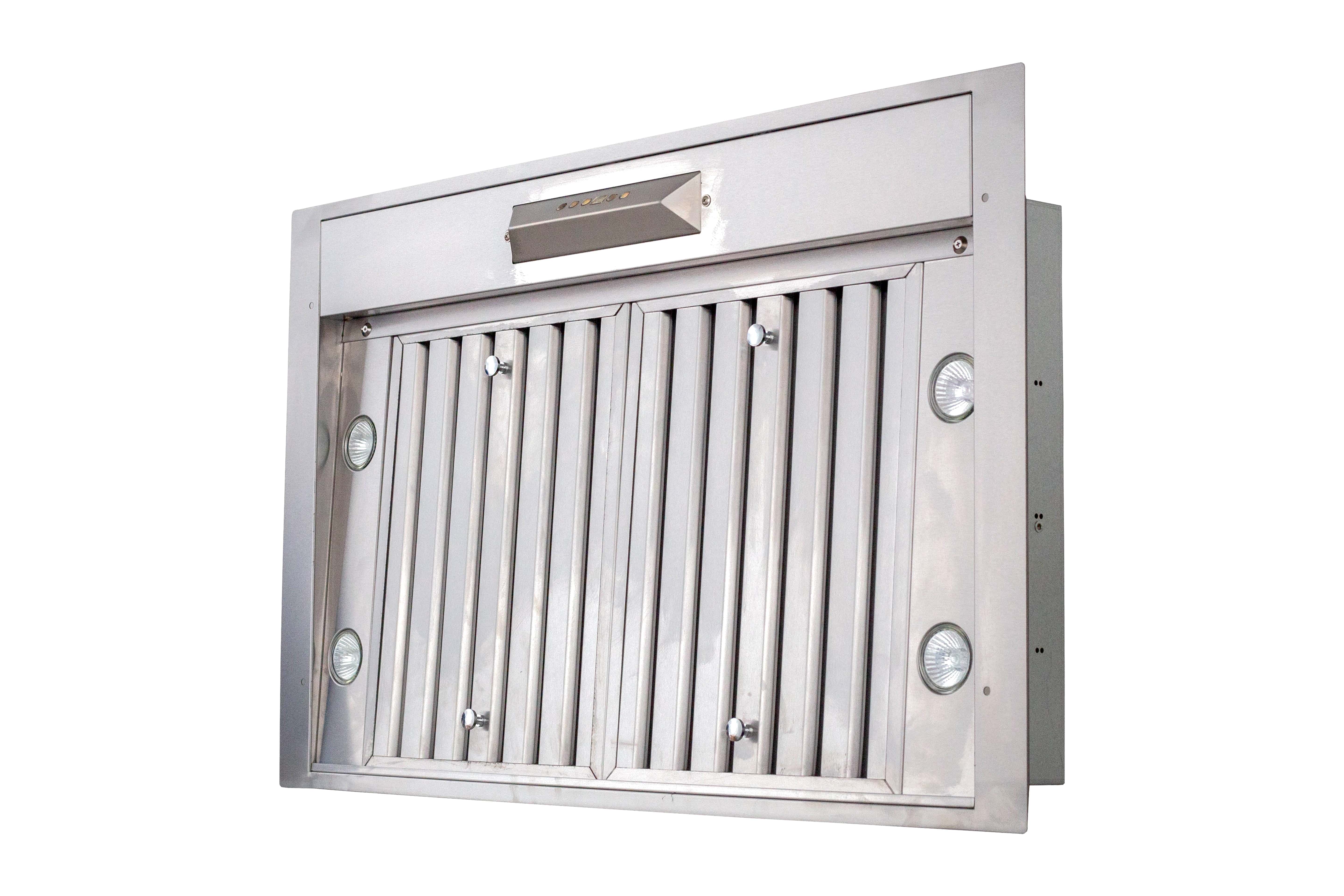 Proline Range Hoods Home & Garden > Kitchen & Dining > Kitchen Appliances > Range Hoods Range Hood Insert/Liner, 15, 18 or 21 inch Deep Options, Ducted, 600/1200 CFM, Stainless Steel | Proline PLJL Hurricane