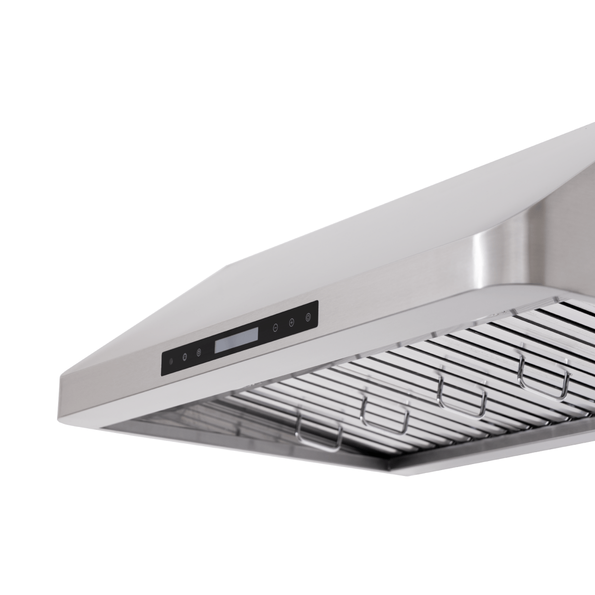 The PLFW 115 under-cabinet range hood offers 900 CFM, steel finish, baffle filters, digital panel. ProlineRangeHoods.com.