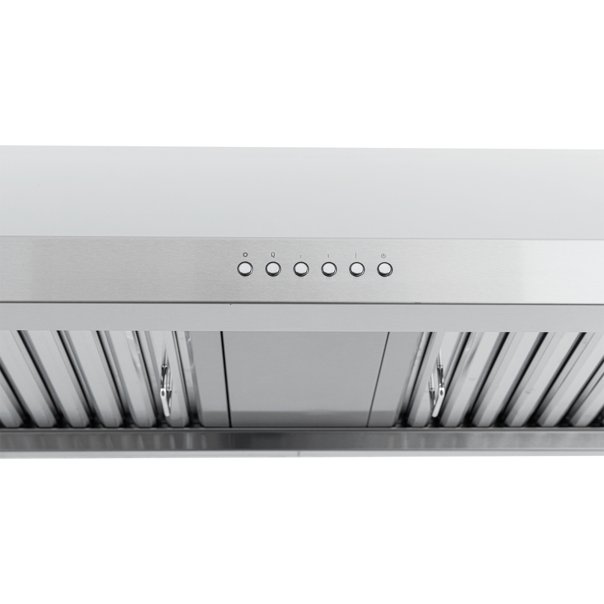 Proline PLJW 121 under-cabinet hood: stainless steel, 900 CFM, push buttons, ductless option. ProlineRangeHoods.com.