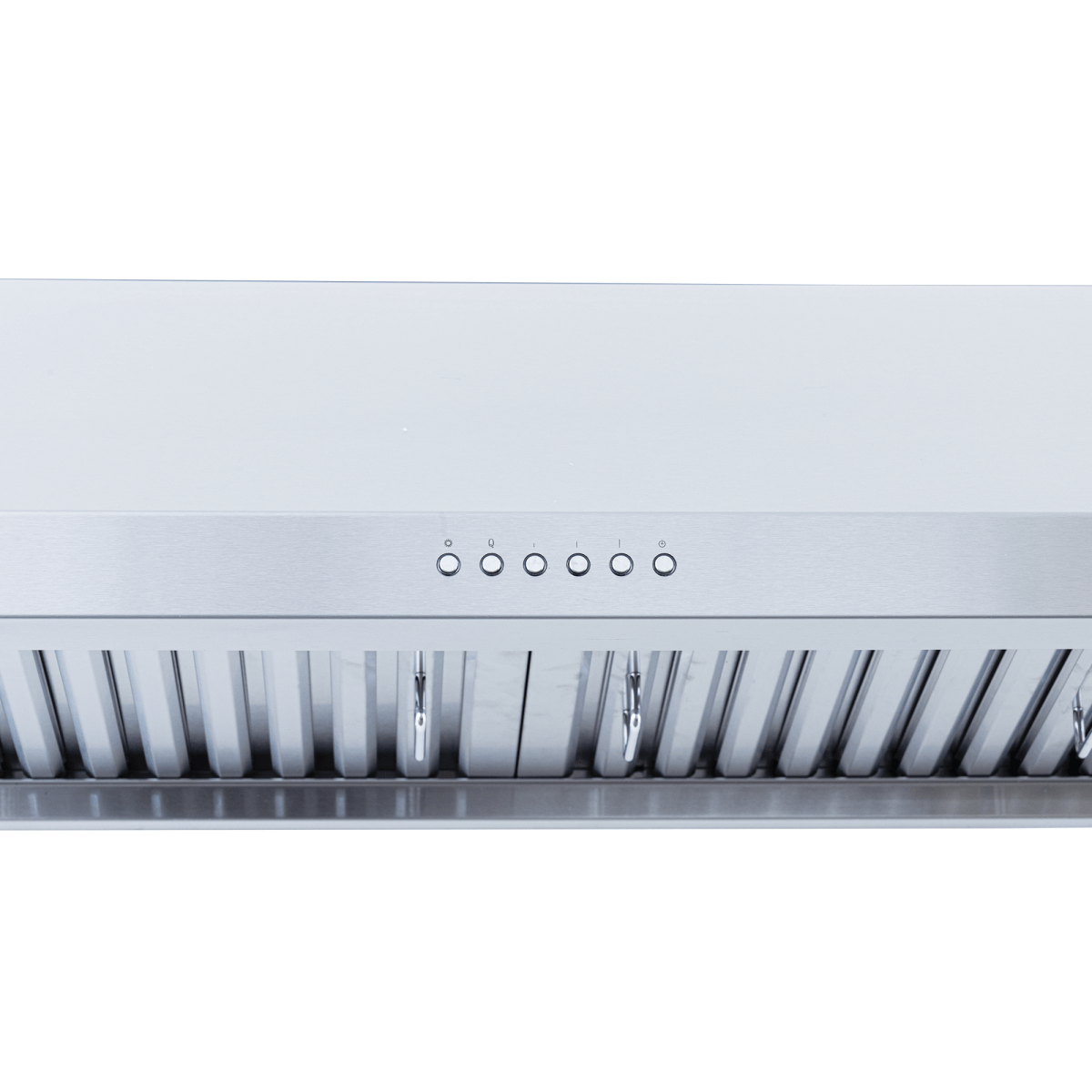 Proline PLJW 121 Under-Cabinet Range Hood with stainless steel, front controls, metal filters, 900 CFM. ProlineRangeHoods.com.