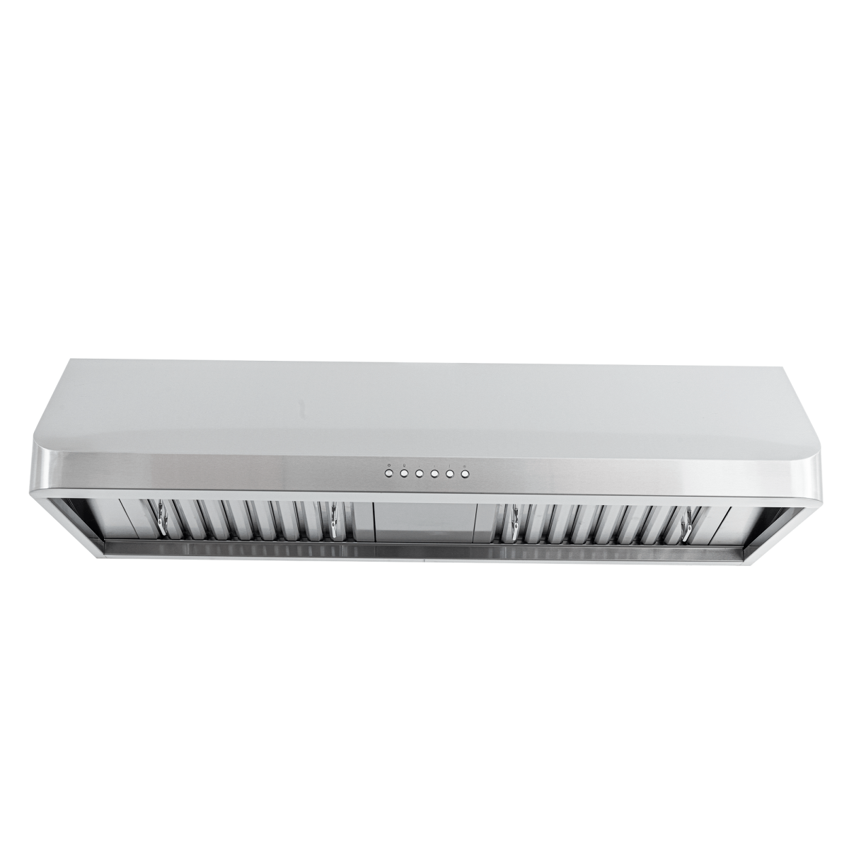 Proline PLJW 121 under-cabinet range hood, 900 CFM, easy install, ductless option, stainless finish. ProlineRangeHoods.com.