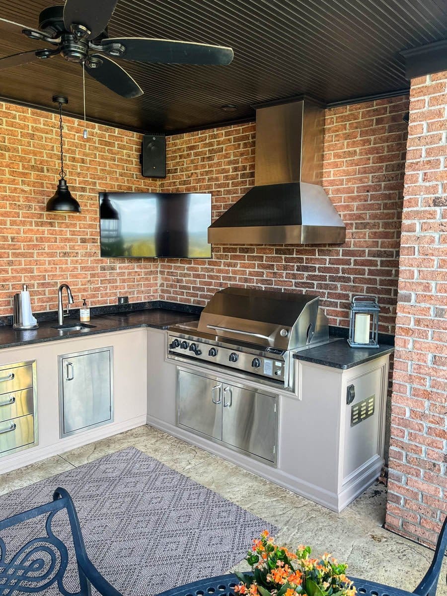 Outdoor BBQ Grill Vent Hoods