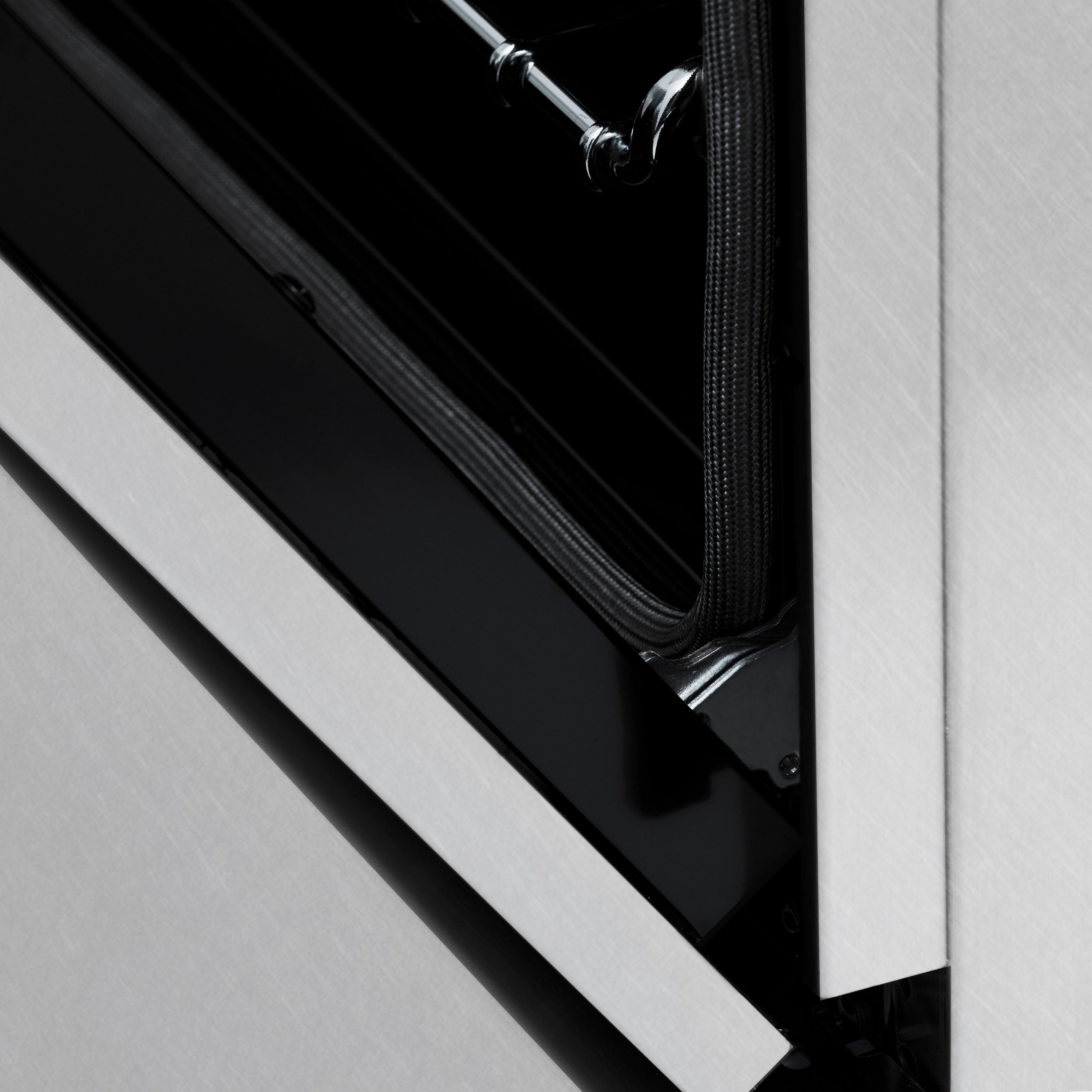ZLINE Autograph Edition 36 in. 4.6 cu. ft. Legacy Dual Fuel Range with 6 Burner Gas Cooktop and Electric Convection Oven in Satin Stainless Steel and Matte Black Accents (RASZ-SN-36-MB)