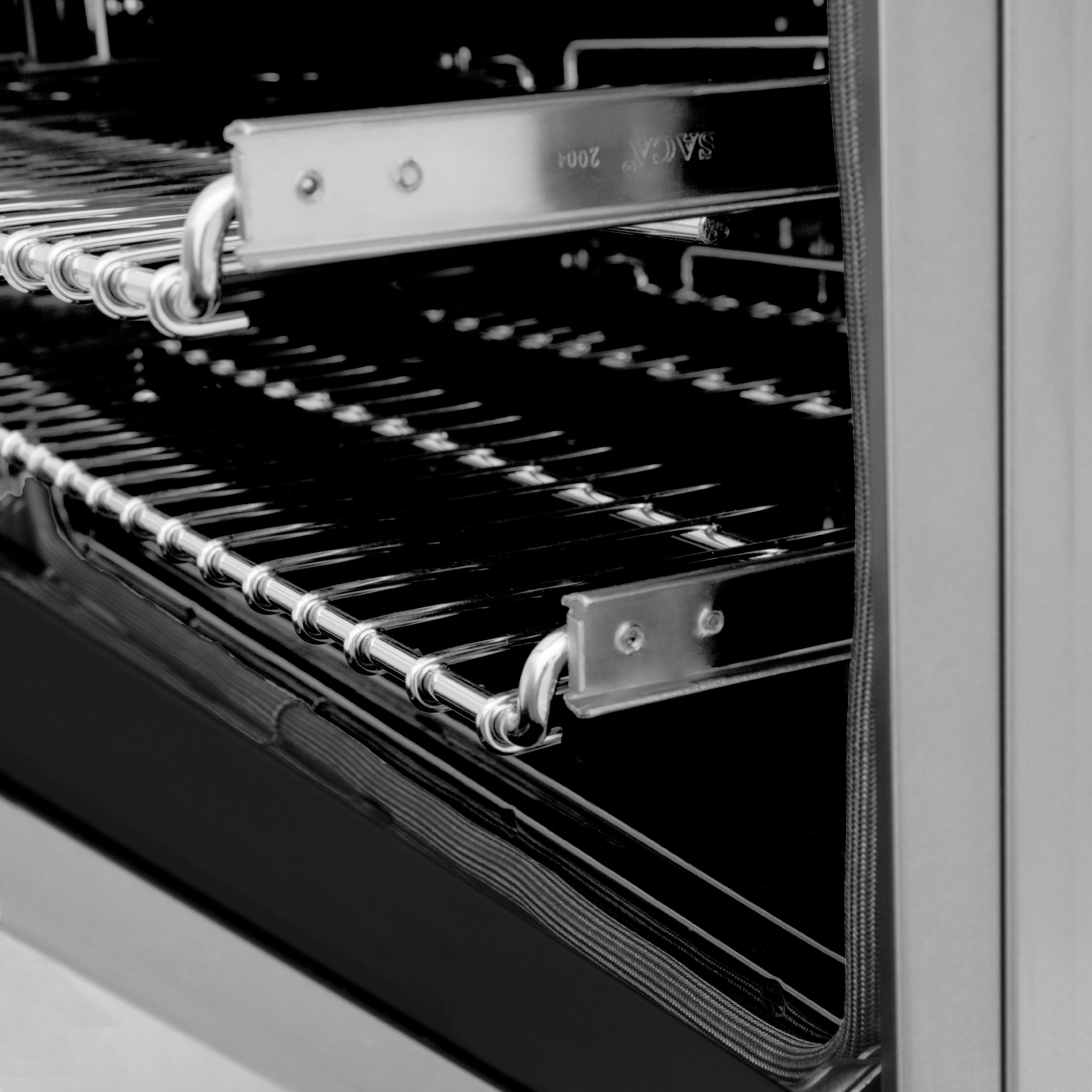 ZLINE Autograph Edition 60 in. 7.4 cu. ft. Legacy Dual Fuel Range with 9 Burner Gas Cooktop and 2 Electric Convection Ovens in Stainless Steel and Champagne Bronze Accents (RAZ-60-CB)