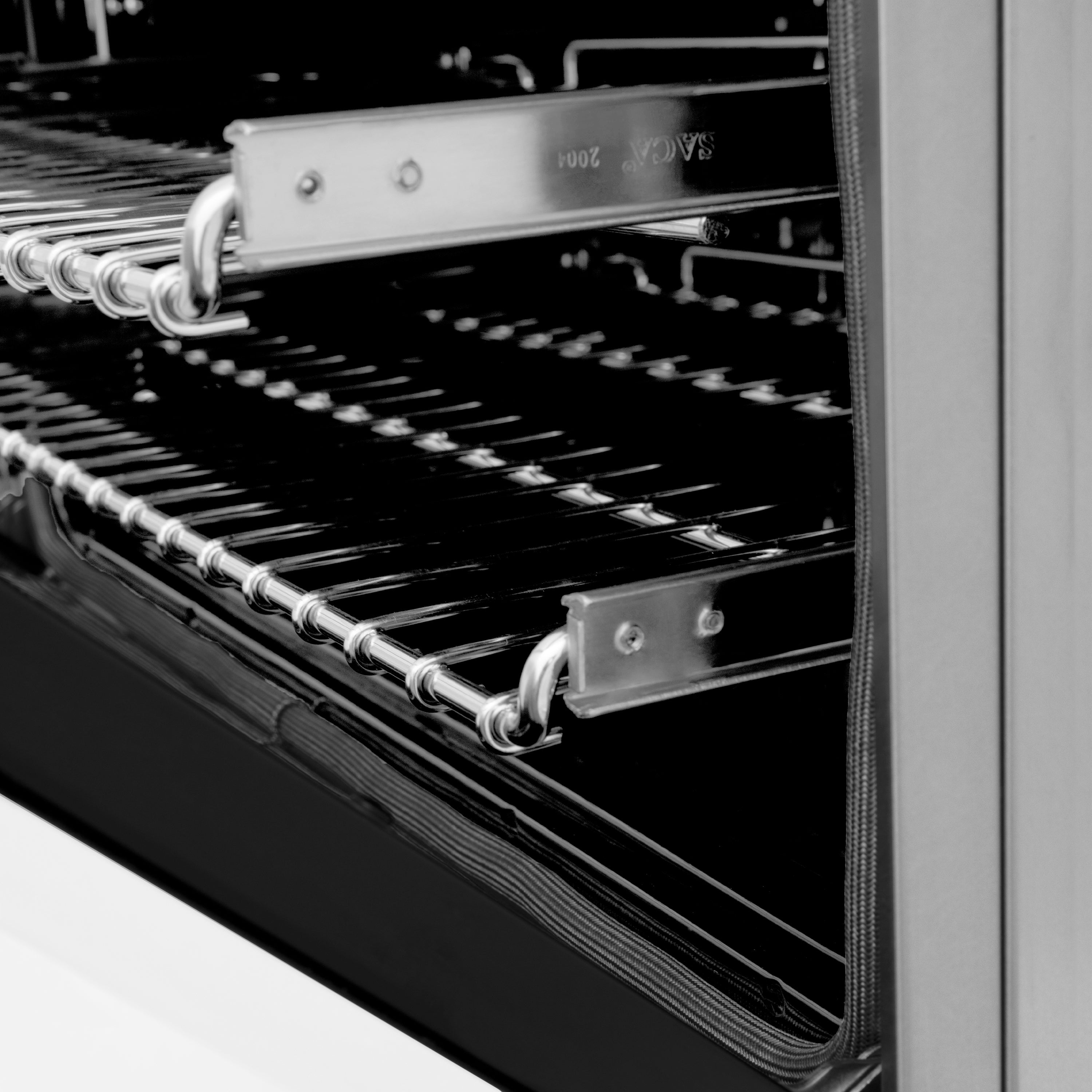 ZLINE Autograph Edition 60 in. 7.4 cu. ft. Legacy Dual Fuel Range with 9 Burner Gas Cooktop and 2 Electric Convection Ovens in Stainless Steel and Champagne Bronze Accents (RAZ-60-CB)