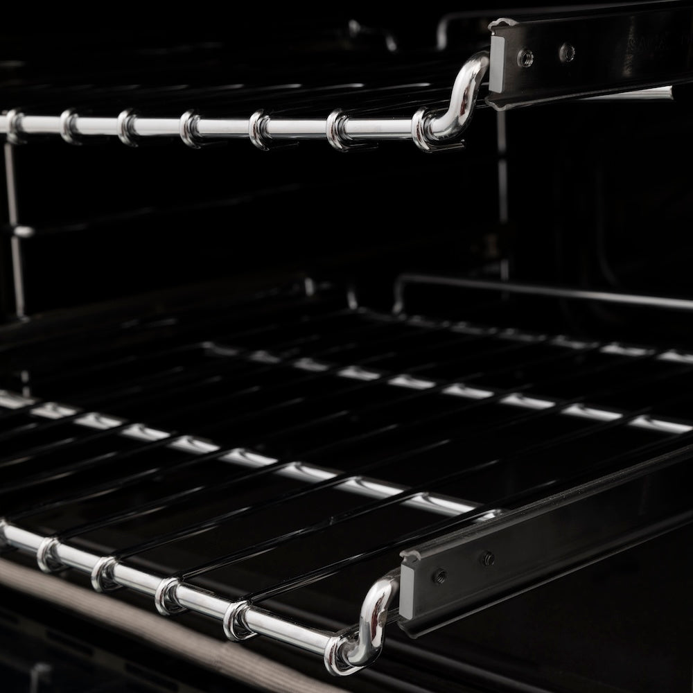 ZLINE Autograph Edition 48 in. 6.0 cu. ft. Legacy Dual Fuel Range with 7 Burner Gas Cooktop and 2 Electric Ovens in Stainless Steel and Champagne Bronze Accents (RAZ-48-CB)