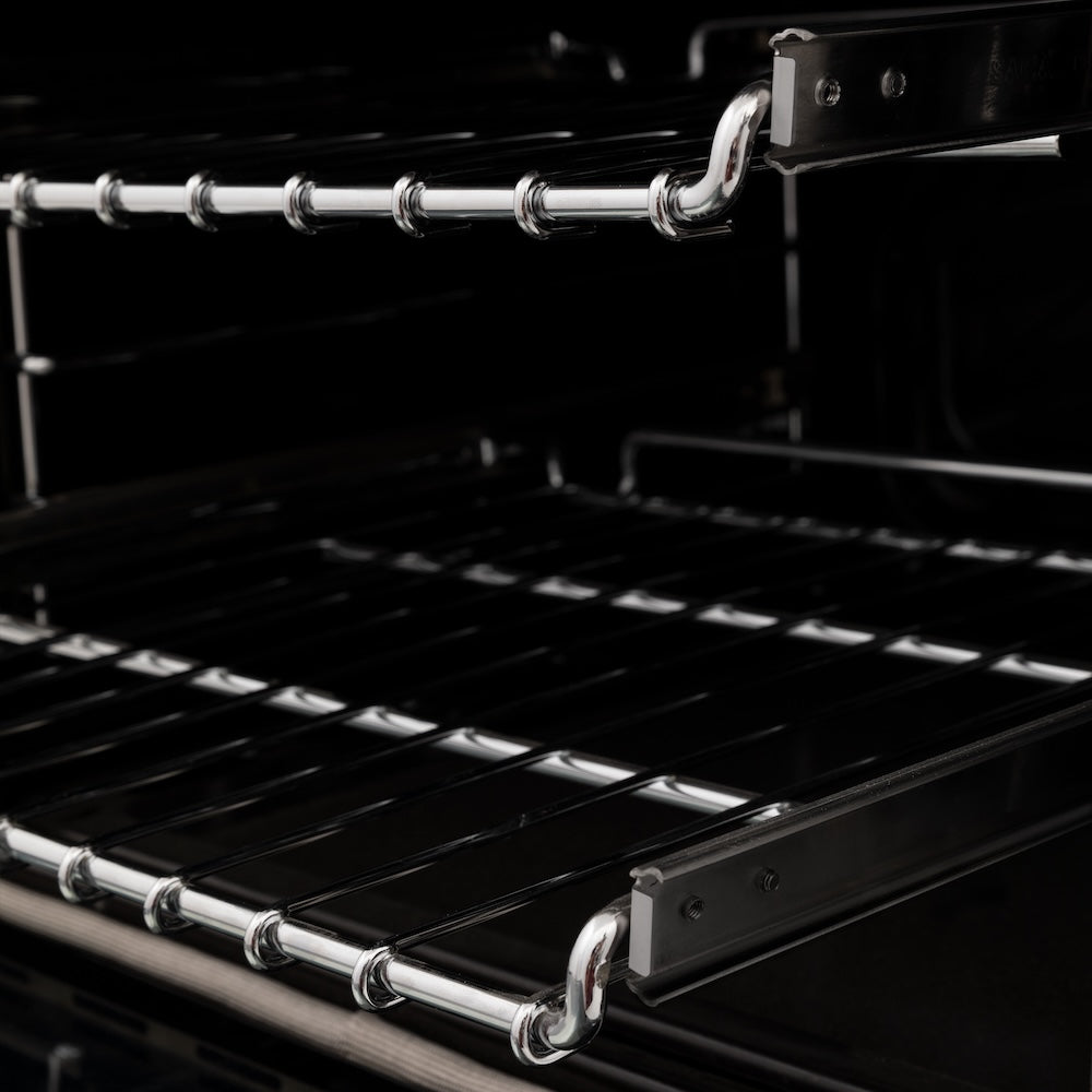 ZLINE Autograph Edition 48 in. 6.0 cu. ft. Legacy Dual Fuel Range with 7 Burner Gas Cooktop and 2 Electric Ovens in Stainless Steel and Champagne Bronze Accents (RAZ-48-CB)