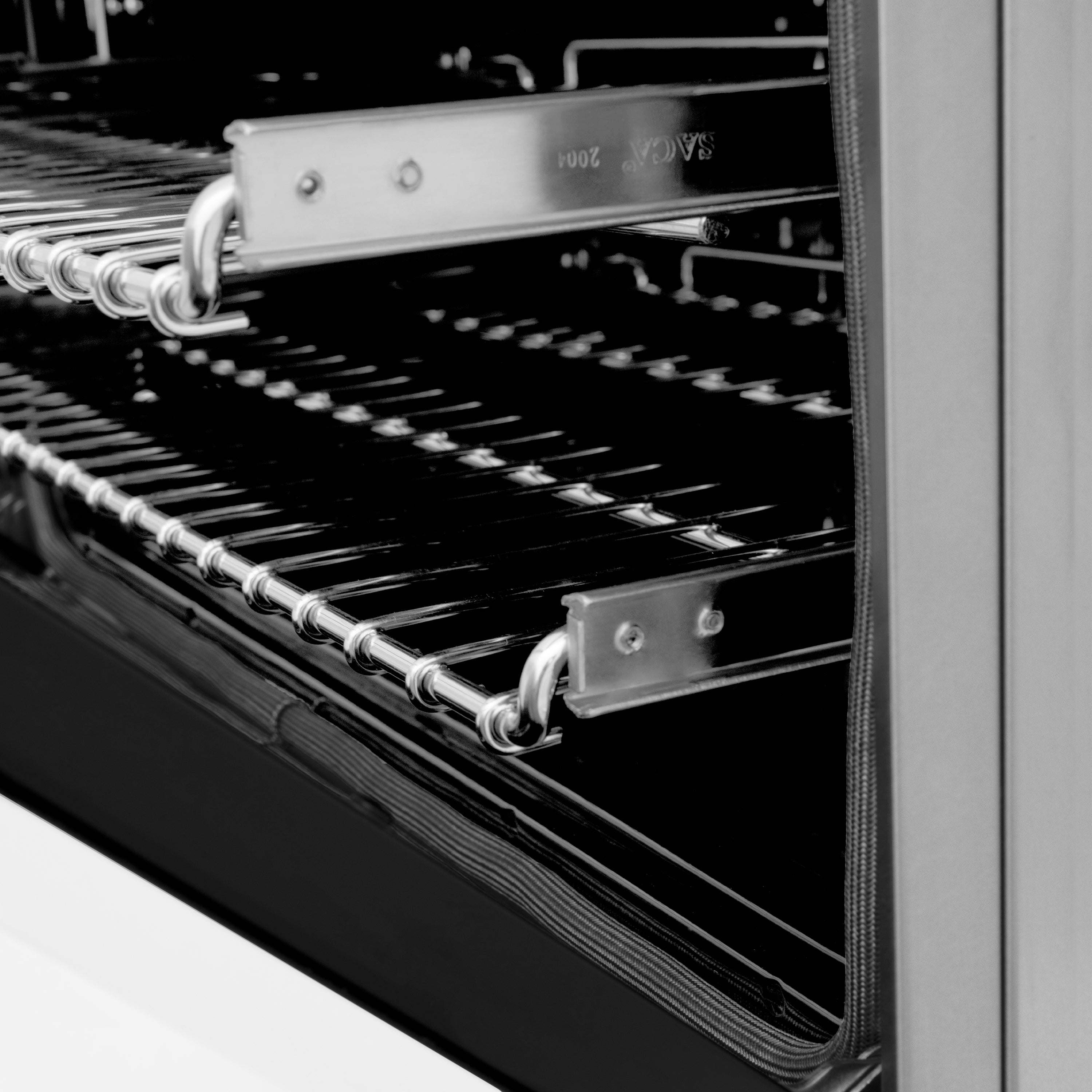 ZLINE Autograph Edition 24 in. 2.8 cu. ft. Legacy Dual Fuel Range with 4 Burner Gas Cooktop and Electric Convection Oven in Stainless Steel and Champagne Bronze Accents (RAZ-24-CB)