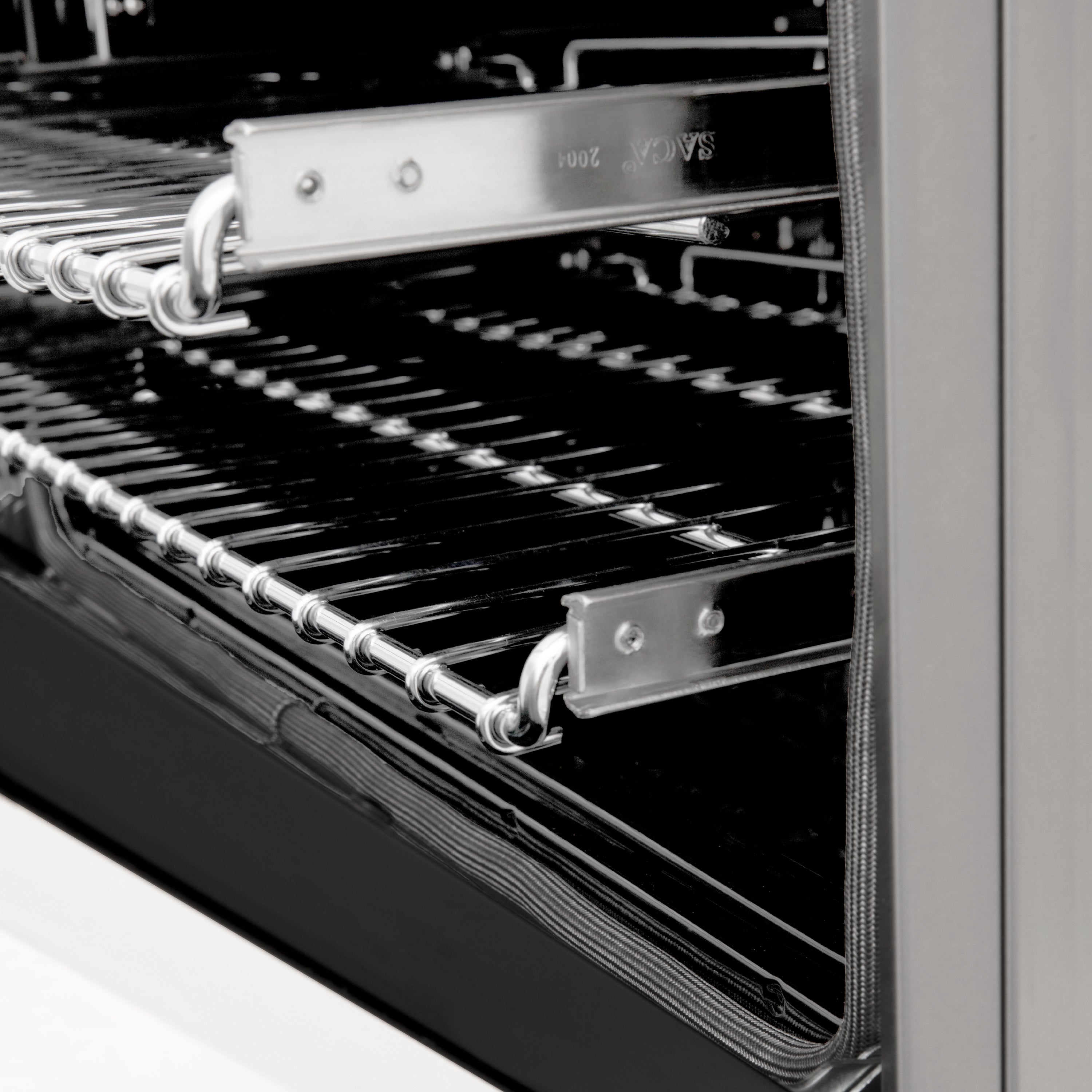 ZLINE Autograph Edition 48 in. 6.0 cu. ft. Legacy Dual Fuel Range with 7 Burner Gas Cooktop and 2 Electric Ovens in Stainless Steel and Champagne Bronze Accents (RAZ-48-CB)