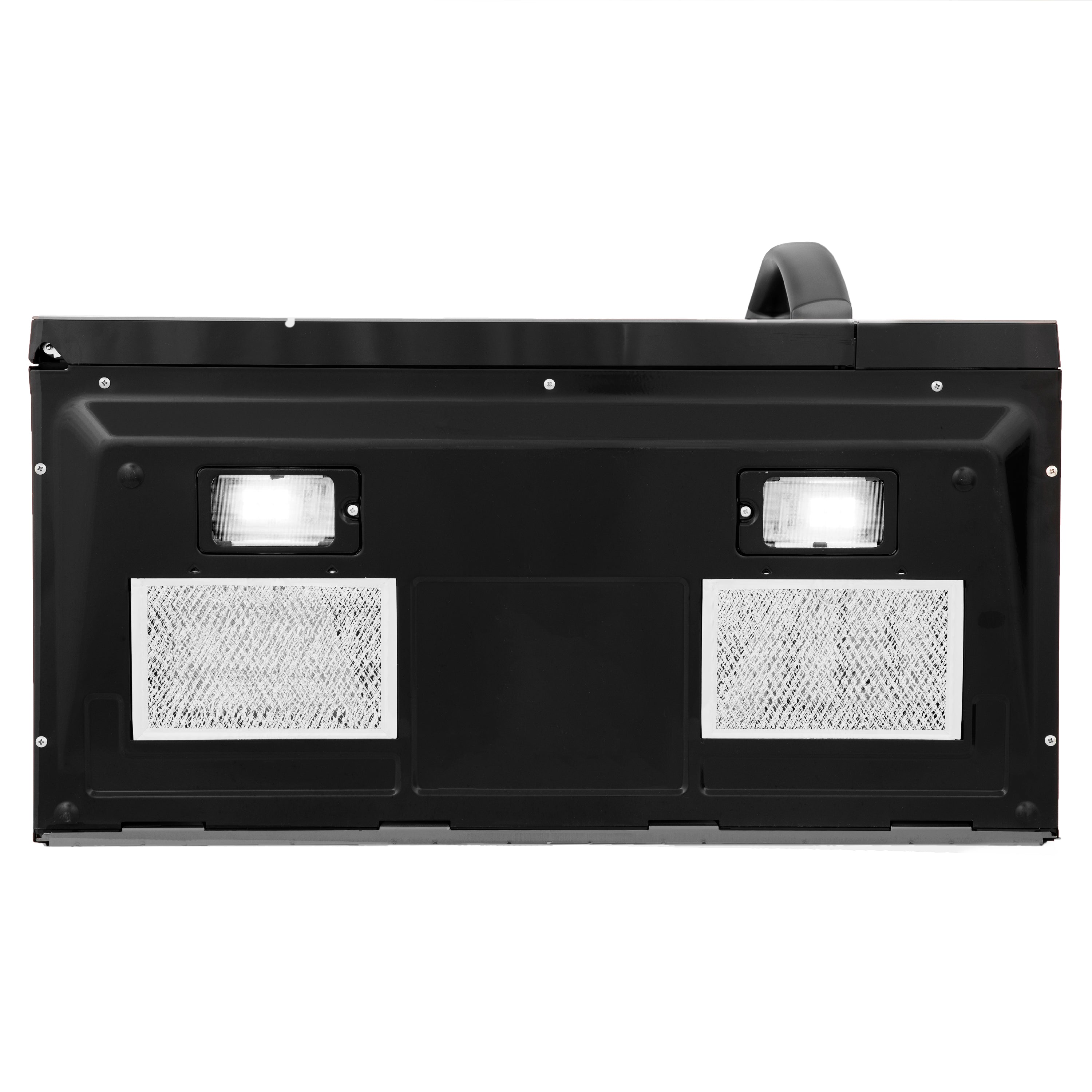 ZLINE 30" 1.5 cu. ft. Over the Range Microwave in Black Stainless Steel with Modern Handle and Set of 2 Charcoal Filters (MMWO-OTRCF-30-BS)