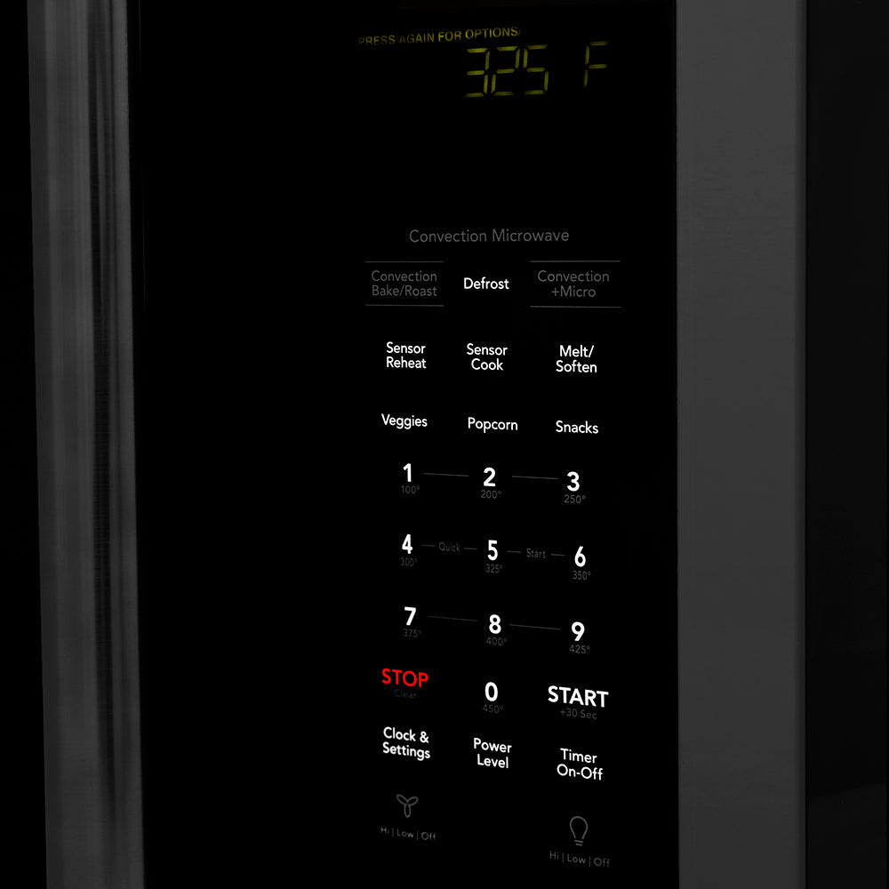 ZLINE 1.5 cu. ft. Over the Range Convection Microwave Oven in Black Stainless Steel with Traditional Handle and Sensor Cooking