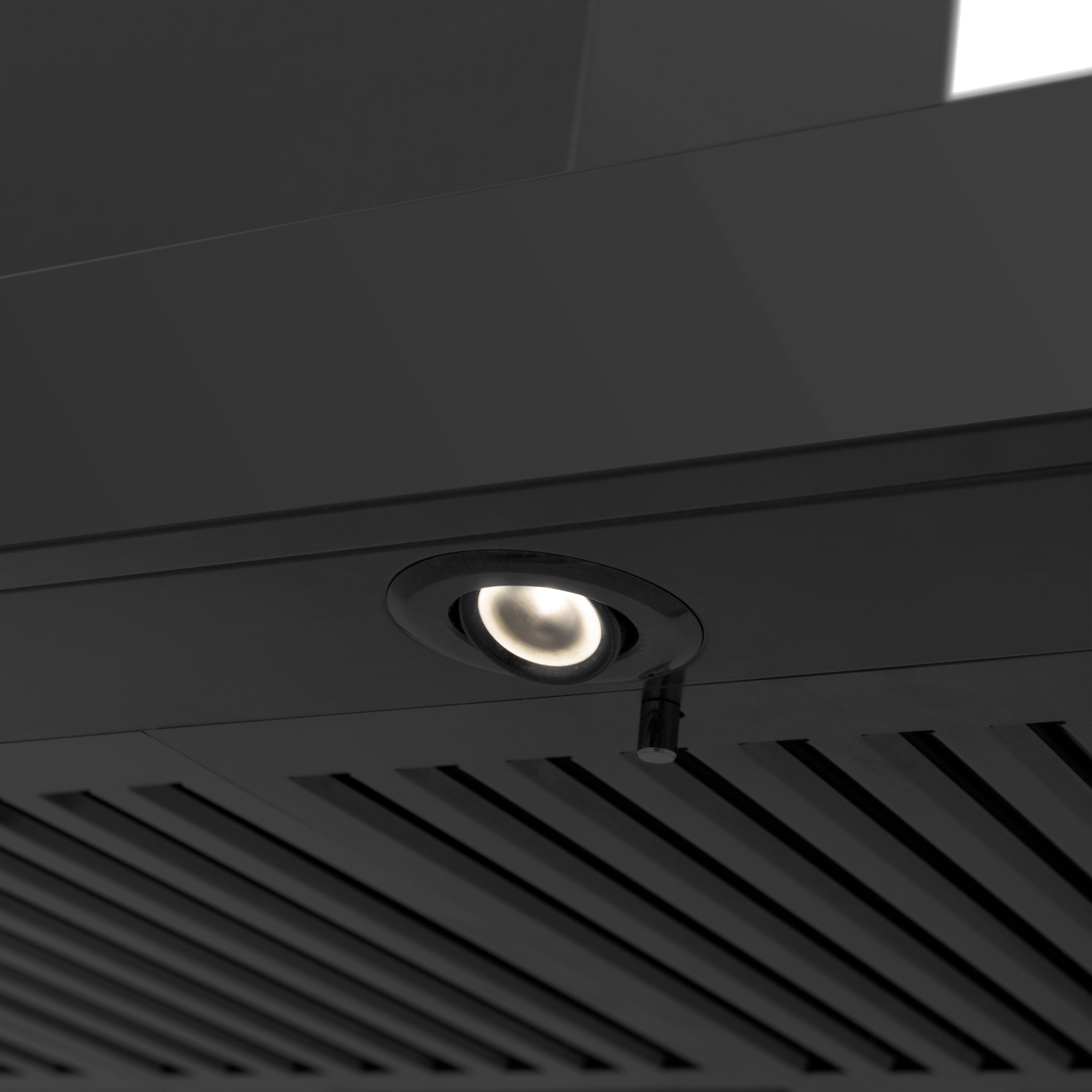 36" ZLINE CrownSoundâ¢Ducted Vent Wall Mount Range Hood in Black Stainless Steel with Built-in Bluetooth Speakers (BSKENCRN-BT-36)