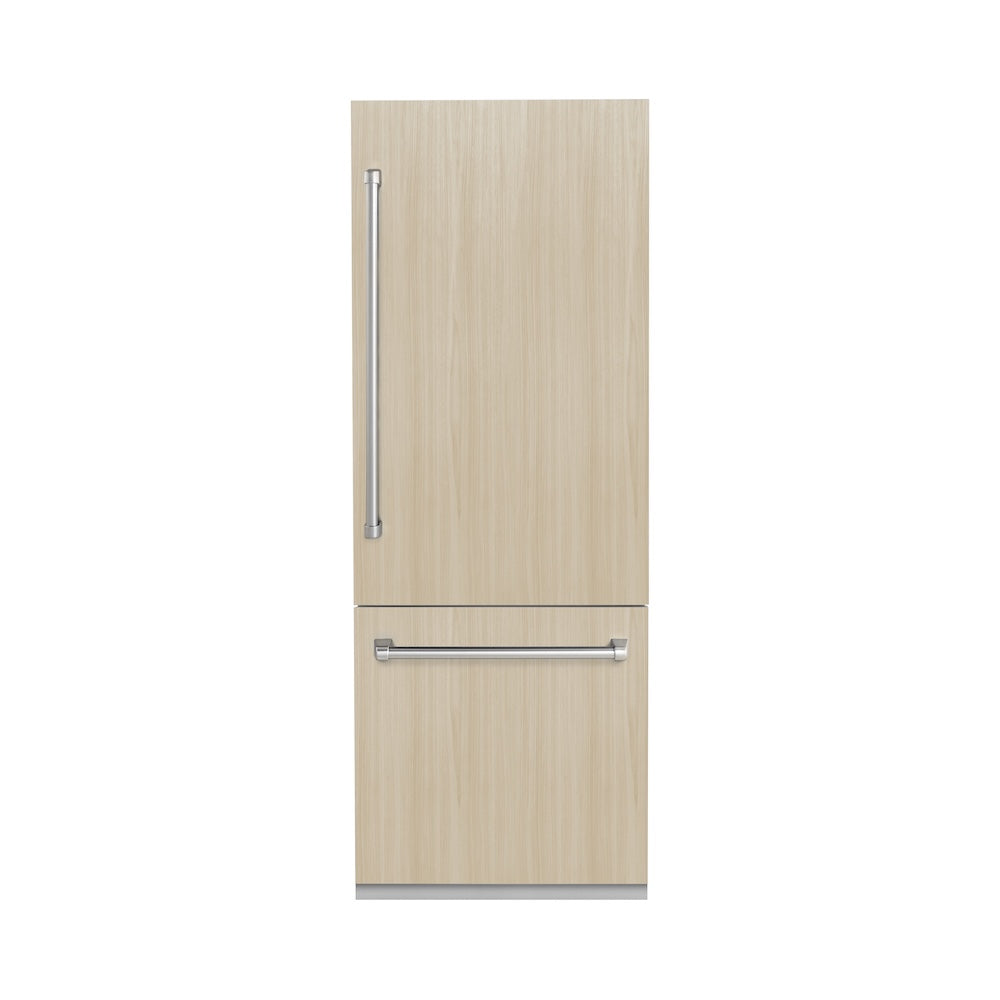ZLINE 30 in. 16.1 cu. ft. Panel Ready Built-In Bottom Freezer Refrigerator with Water Dispenser and Ice Maker (RBIV-30)