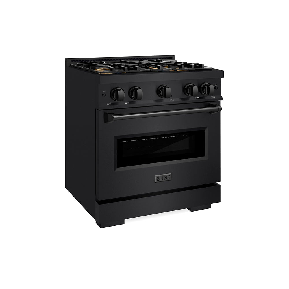 ZLINE 30 in. 4.2 cu. ft. Classic Dual Fuel Range with 4 Burner DuoPro™ Cooktop and Electric Convection Oven in Satin Stainless Steel (PCDRS-30)