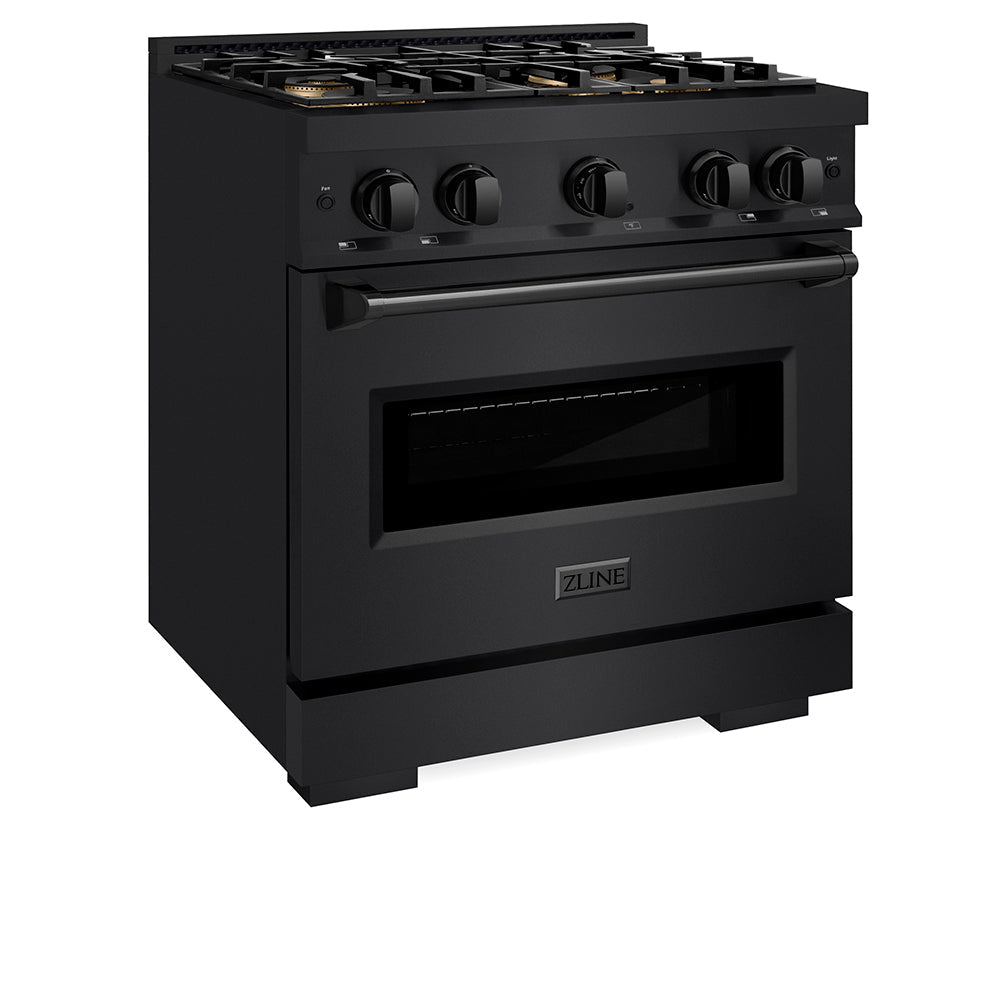 ZLINE 30 in. 4.2 cu. ft. Classic Dual Fuel Range with 4 Burner DuoPro™ Cooktop and Electric Convection Oven in Satin Stainless Steel (PCDRS-30)