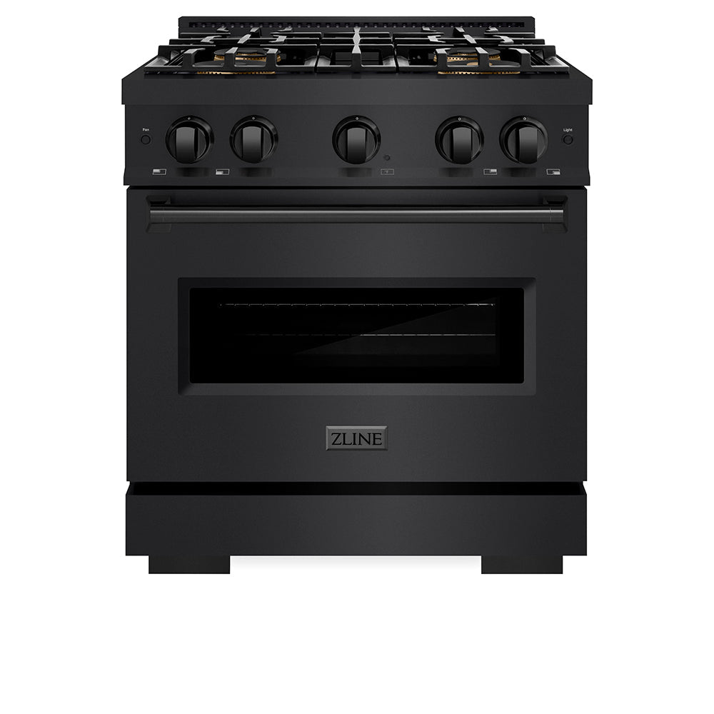 ZLINE 30 in. 4.2 cu. ft. Classic Dual Fuel Range with 4 Burner DuoPro™ Cooktop and Electric Convection Oven in Satin Stainless Steel (PCDRS-30)