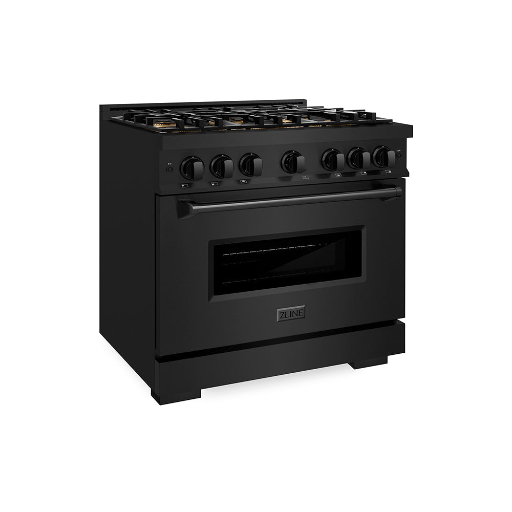 ZLINE 36 in. 5.2 cu. ft. Classic Dual Fuel Range with 6 Burner DuoPro™ Cooktop and Electric Convection Oven in Satin Stainless Steel (PCDRS-36)