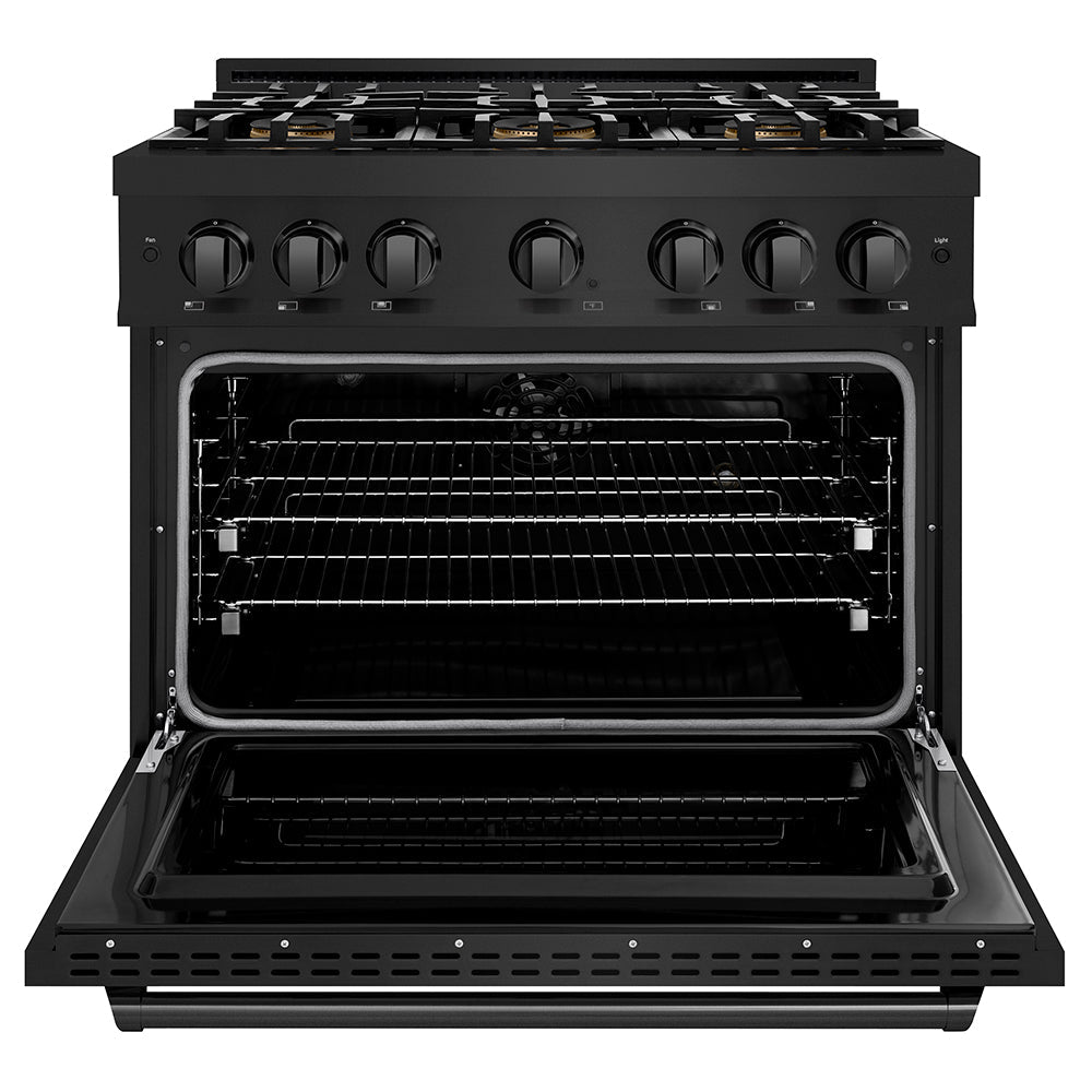 ZLINE 36 in. 5.2 cu. ft. Classic Dual Fuel Range with 6 Burner DuoPro™ Cooktop and Electric Convection Oven in Satin Stainless Steel (PCDRS-36)