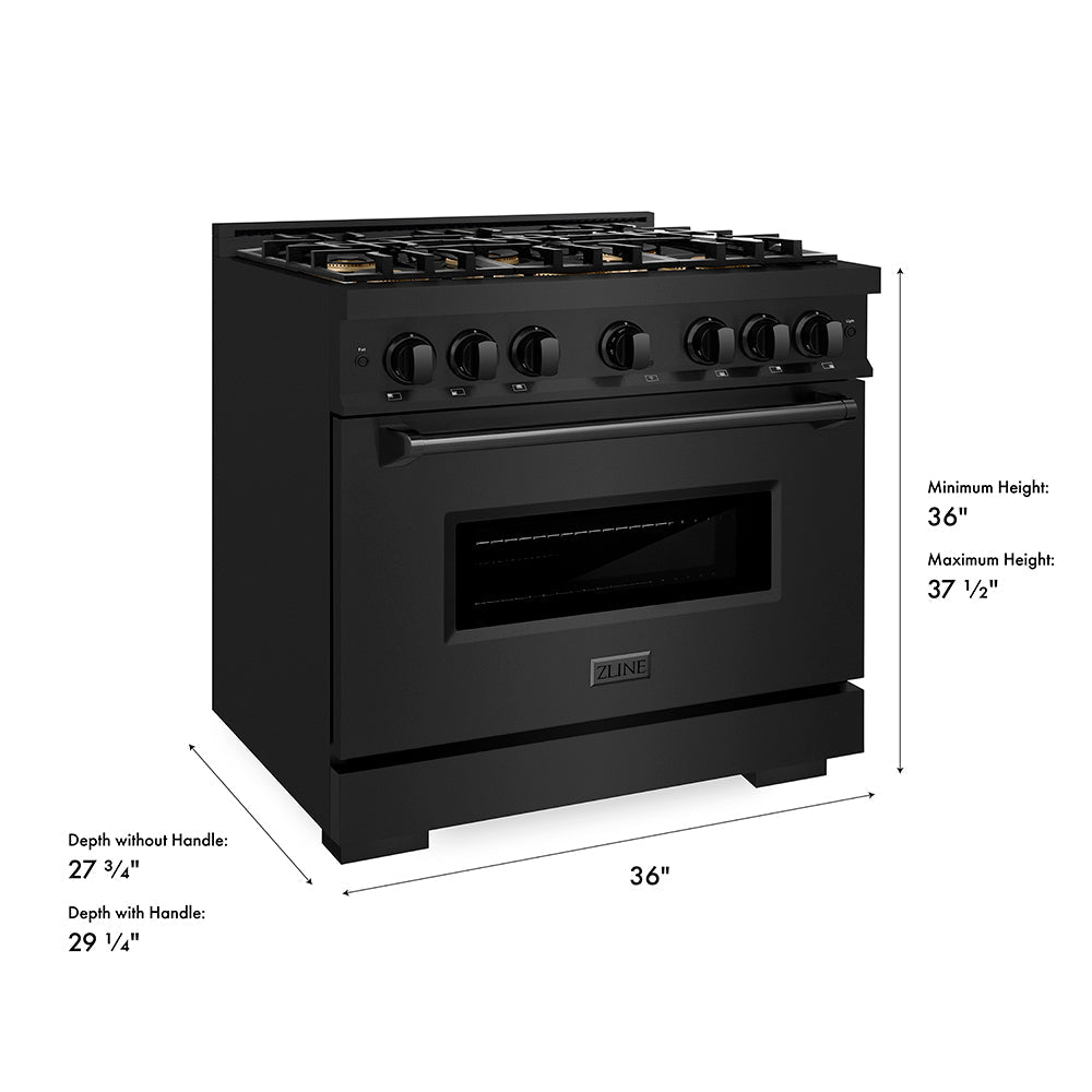 ZLINE 36 in. 5.2 cu. ft. Classic Dual Fuel Range with 6 Burner DuoPro™ Cooktop and Electric Convection Oven in Satin Stainless Steel (PCDRS-36)