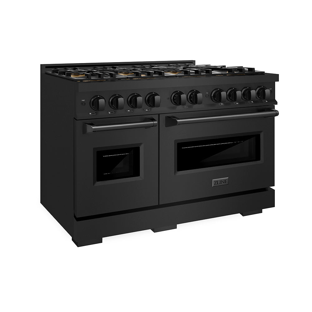 ZLINE 48 in. 6.7 cu. ft. Classic Dual Fuel Range with 8 Burner DuoPro™ Cooktop and Dual Ovens in Satin Stainless Steel with White Matte Doors (PCDRS-WM-48)