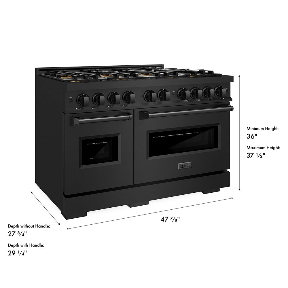 ZLINE 48 in. 6.7 cu. ft. Classic Dual Fuel Range with 8 Burner DuoPro™ Cooktop and Dual Ovens in Satin Stainless Steel with White Matte Doors (PCDRS-WM-48)