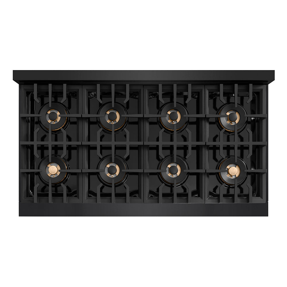ZLINE Autograph Edition 48 in. 6.7 cu. ft. Classic Dual Fuel Range with 8 Burner DuoPro™ Cooktop and Dual Ovens in Stainless Steel and Champagne Bronze Accents (PCDRZ-48-CB)