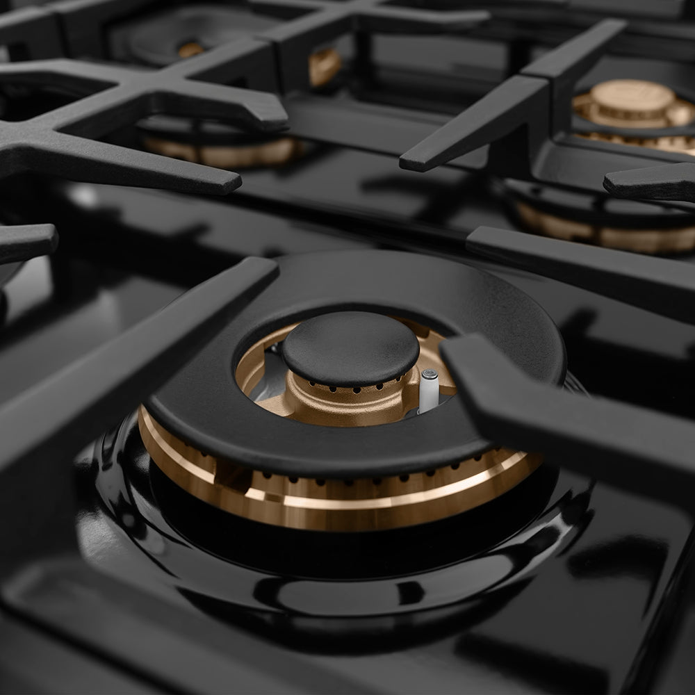 ZLINE Autograph Edition 48 in. 6.7 cu. ft. Classic Dual Fuel Range with 8 Burner DuoPro™ Cooktop and Dual Ovens in Stainless Steel and Champagne Bronze Accents (PCDRZ-48-CB)