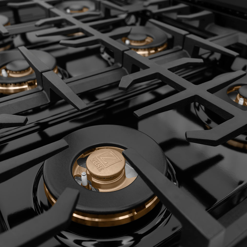 ZLINE Autograph Edition 48 in. 6.7 cu. ft. Classic Dual Fuel Range with 8 Burner DuoPro™ Cooktop and Dual Ovens in Stainless Steel and Champagne Bronze Accents (PCDRZ-48-CB)