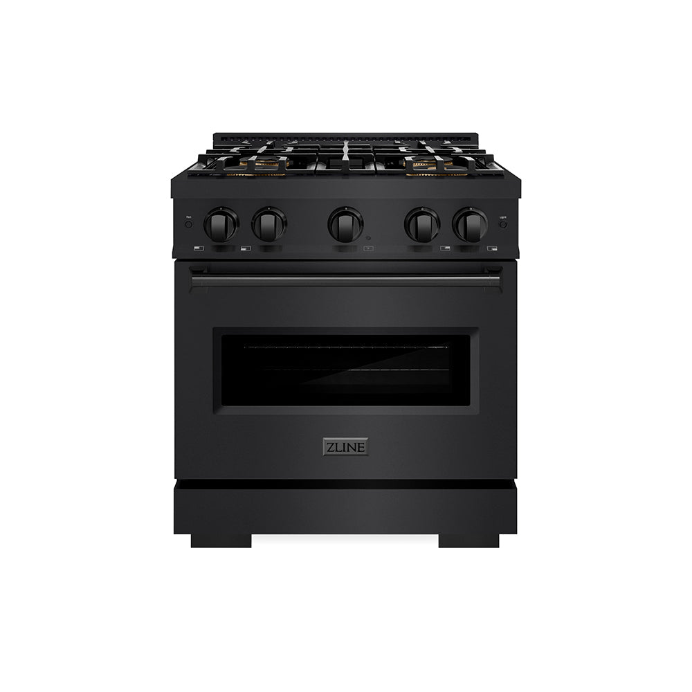 ZLINE 30 in. 4.2 cu. ft. Classic Gas Range with 4 Burner DuoPro™ Cooktop and Convection Gas Oven in Satin Stainless Steel (PCGRS-30)