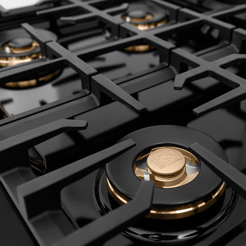 ZLINE 30 in. 4.2 cu. ft. Classic Gas Range with 4 Burner DuoPro™ Cooktop and Convection Gas Oven in Satin Stainless Steel (PCGRS-30)
