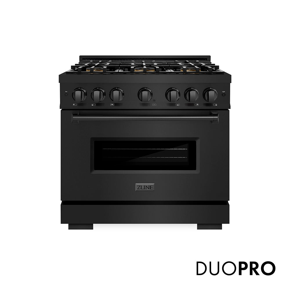 ZLINE 36 in. 5.2 cu. ft. Classic Gas Range with 6 Burner DuoPro™ Cooktop and Convection Gas Oven in Satin Stainless Steel (PCGRS-36)